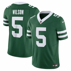 Camisa NFL New York Jets Green Garrett Wilson 5 Nike Legacy Jersey Verde football star memorabilia soccer fan scarves