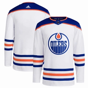 Camisa NHL Edmonton Oilers Adidas Away Jersey Branca Masculina premier league socks football fan socks