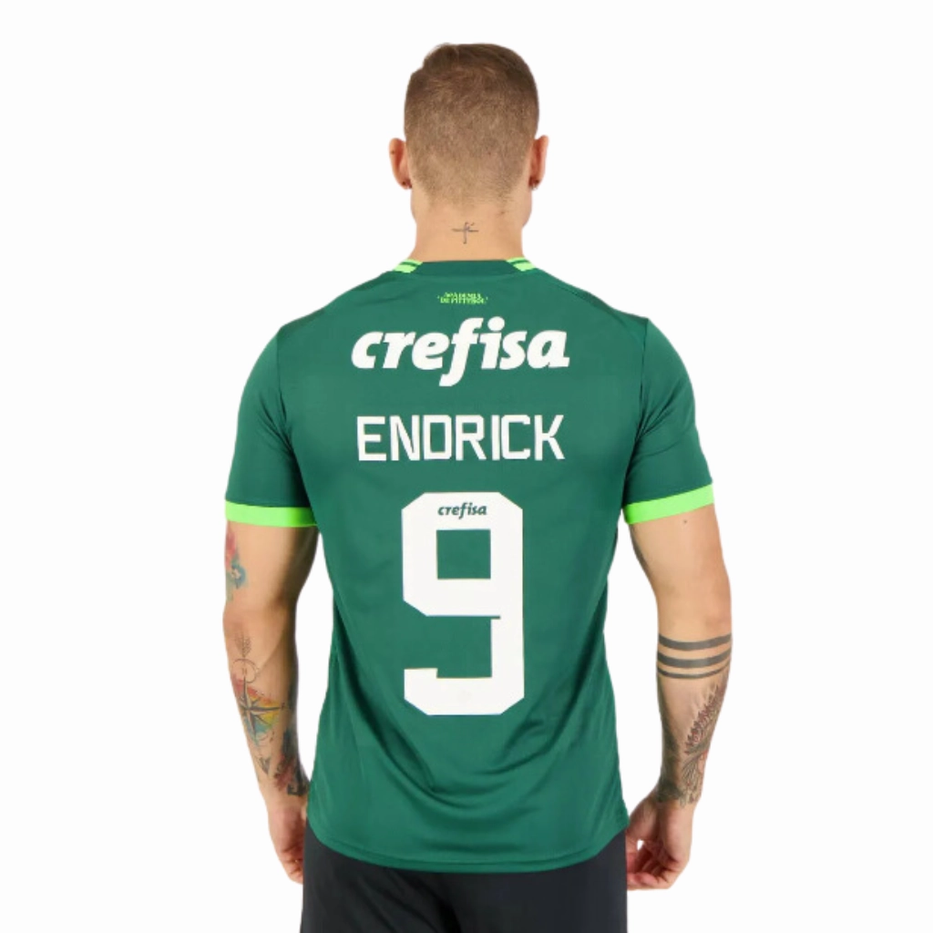 Camisa Palmeiras I 23/24 ENDRICK N9 - Verso - Torcedor soccer fan pins soccer fan hoodies
