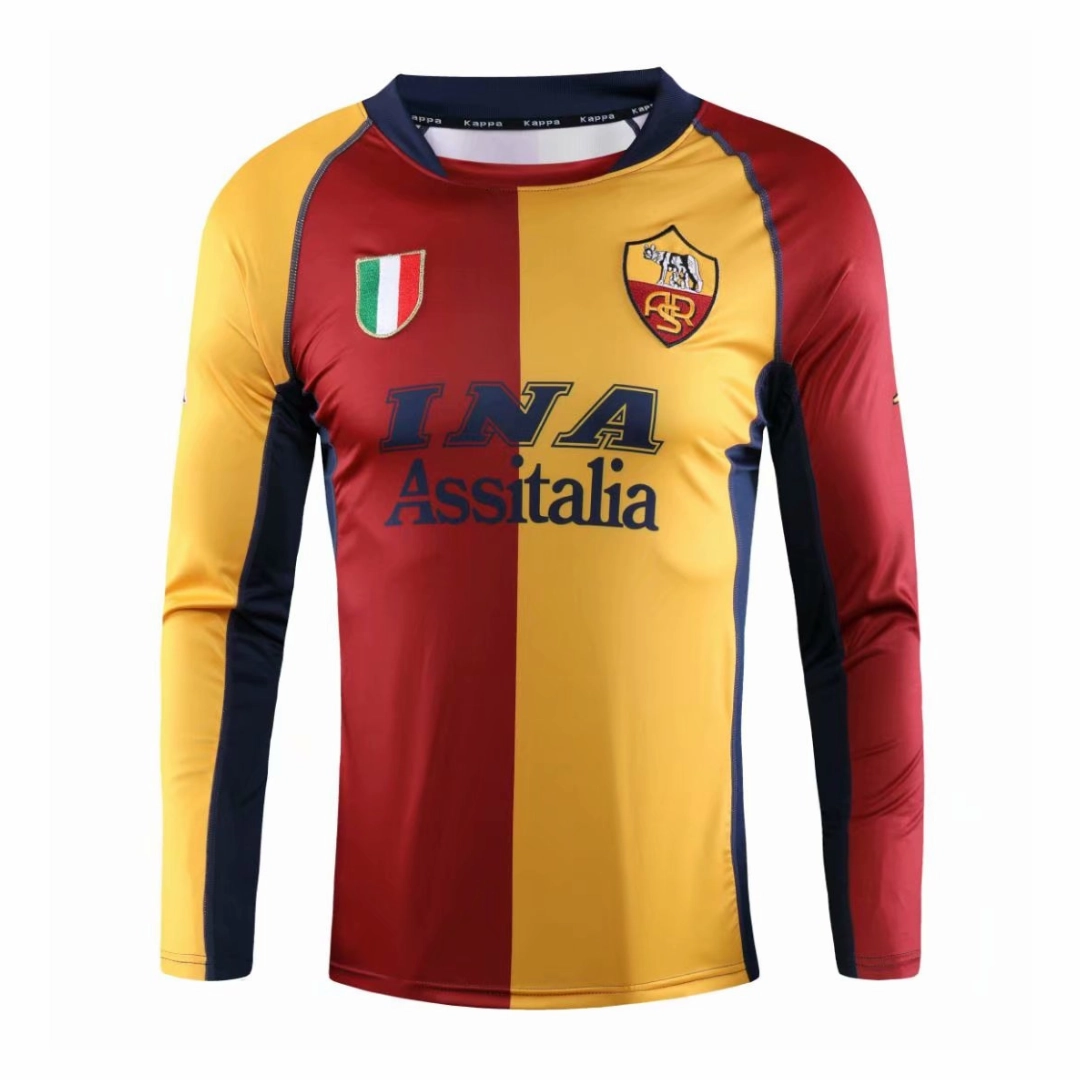 Camisa Roma Edio Especial Champions League 01/02 - Verso - Retr - Manga Longa football fan posters football fan notebooks