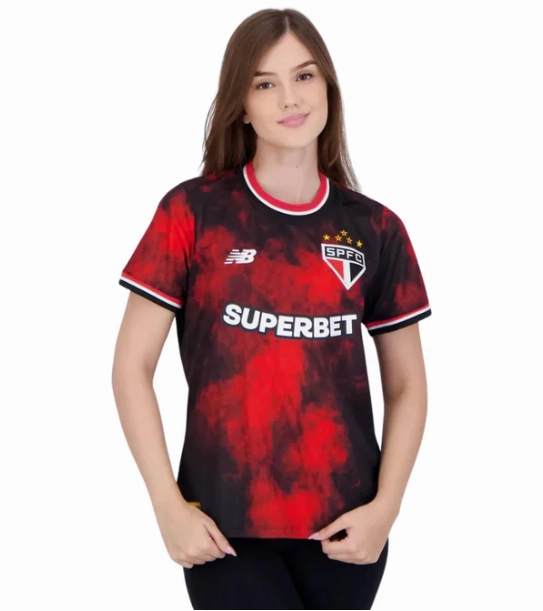 Camisa So Paulo III 24/25   Patrocnio - Verso - Feminina football jersey collection