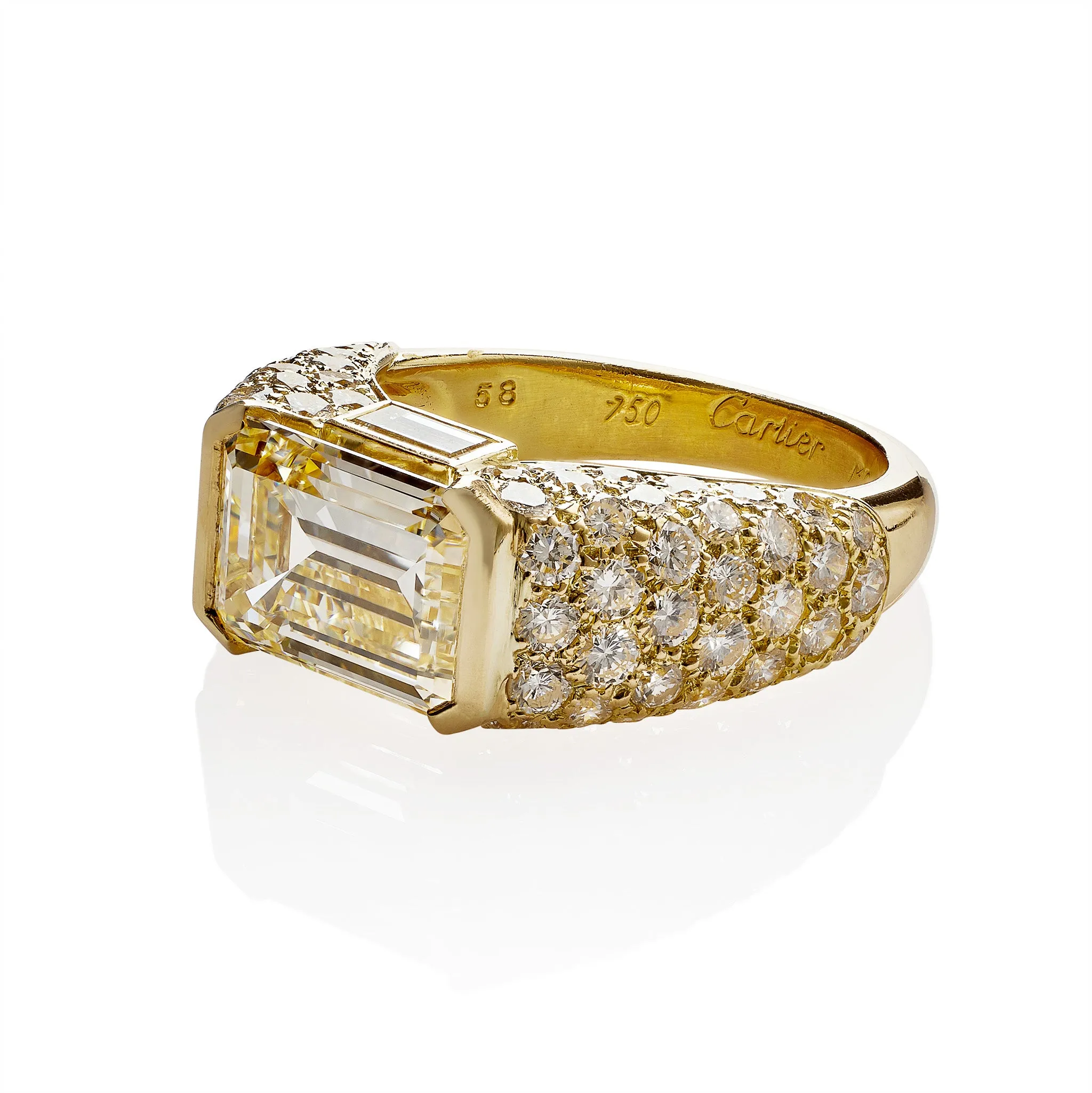 Cartier Monture Paris Emerald-cut Diamond Ring