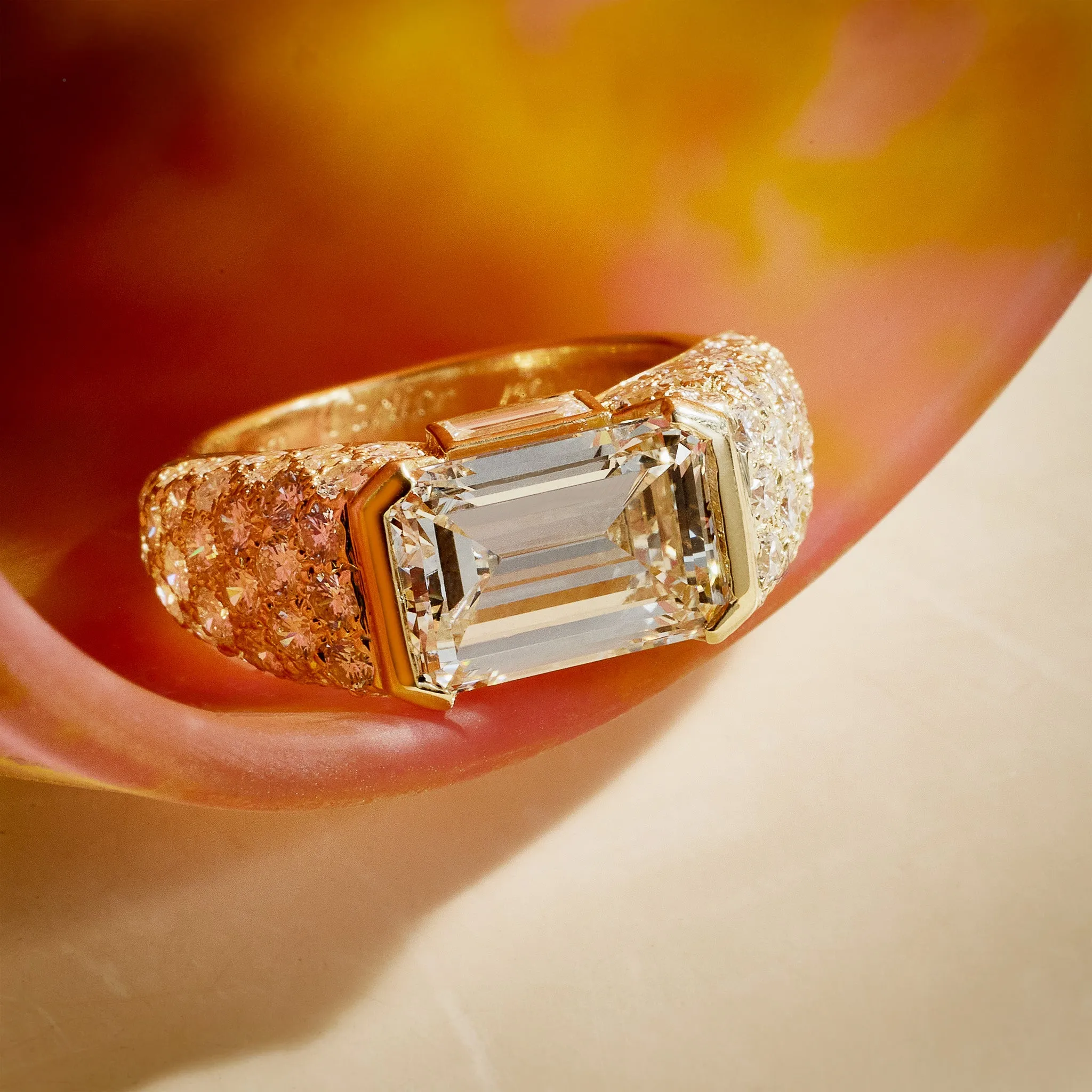 Cartier Monture Paris Emerald-cut Diamond Ring
