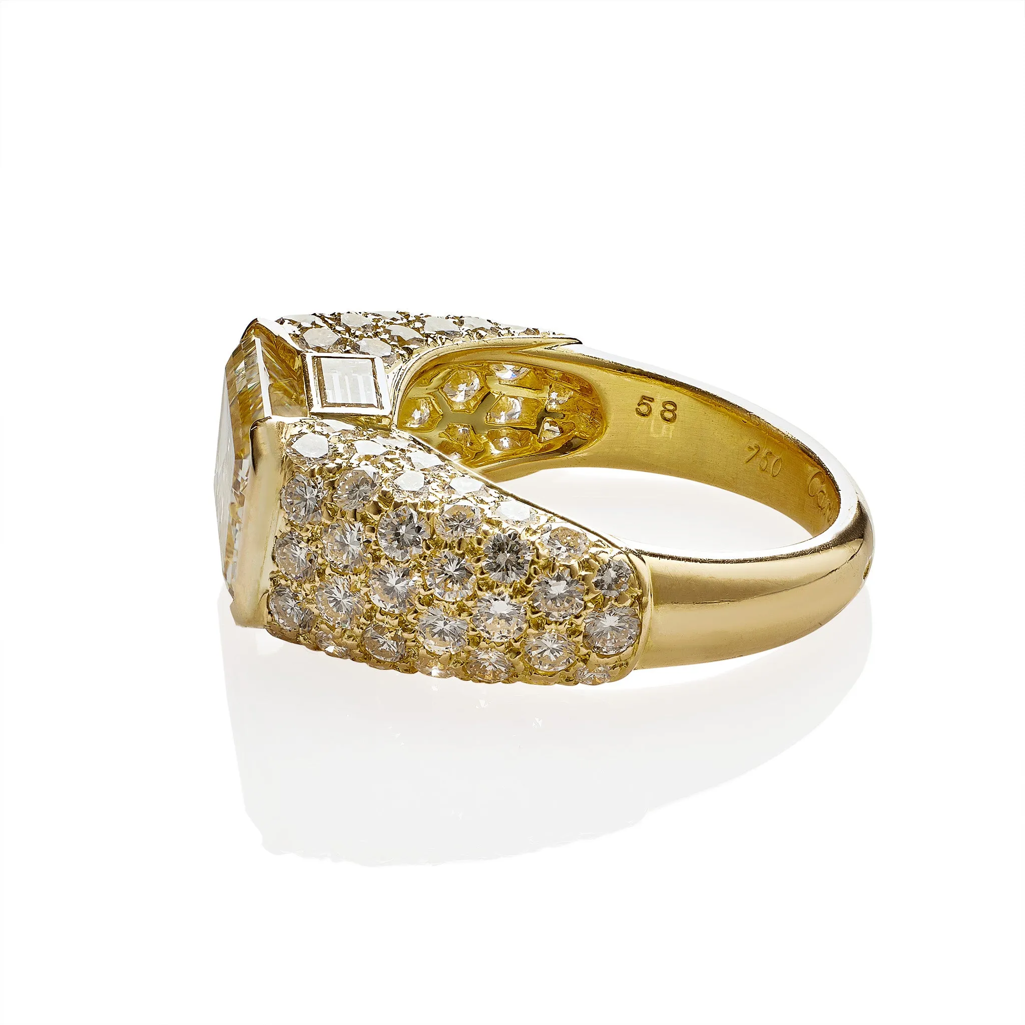 Cartier Monture Paris Emerald-cut Diamond Ring