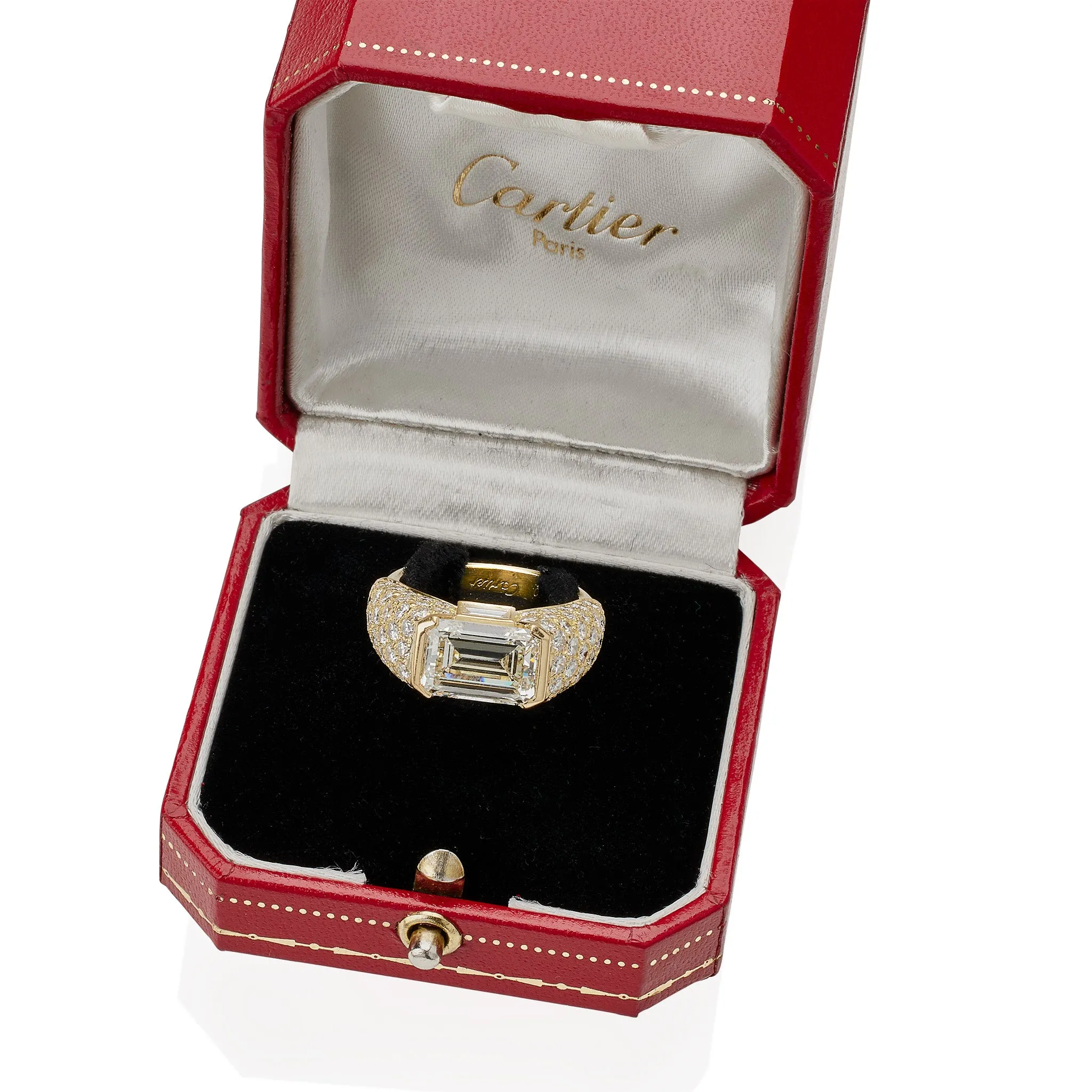 Cartier Monture Paris Emerald-cut Diamond Ring
