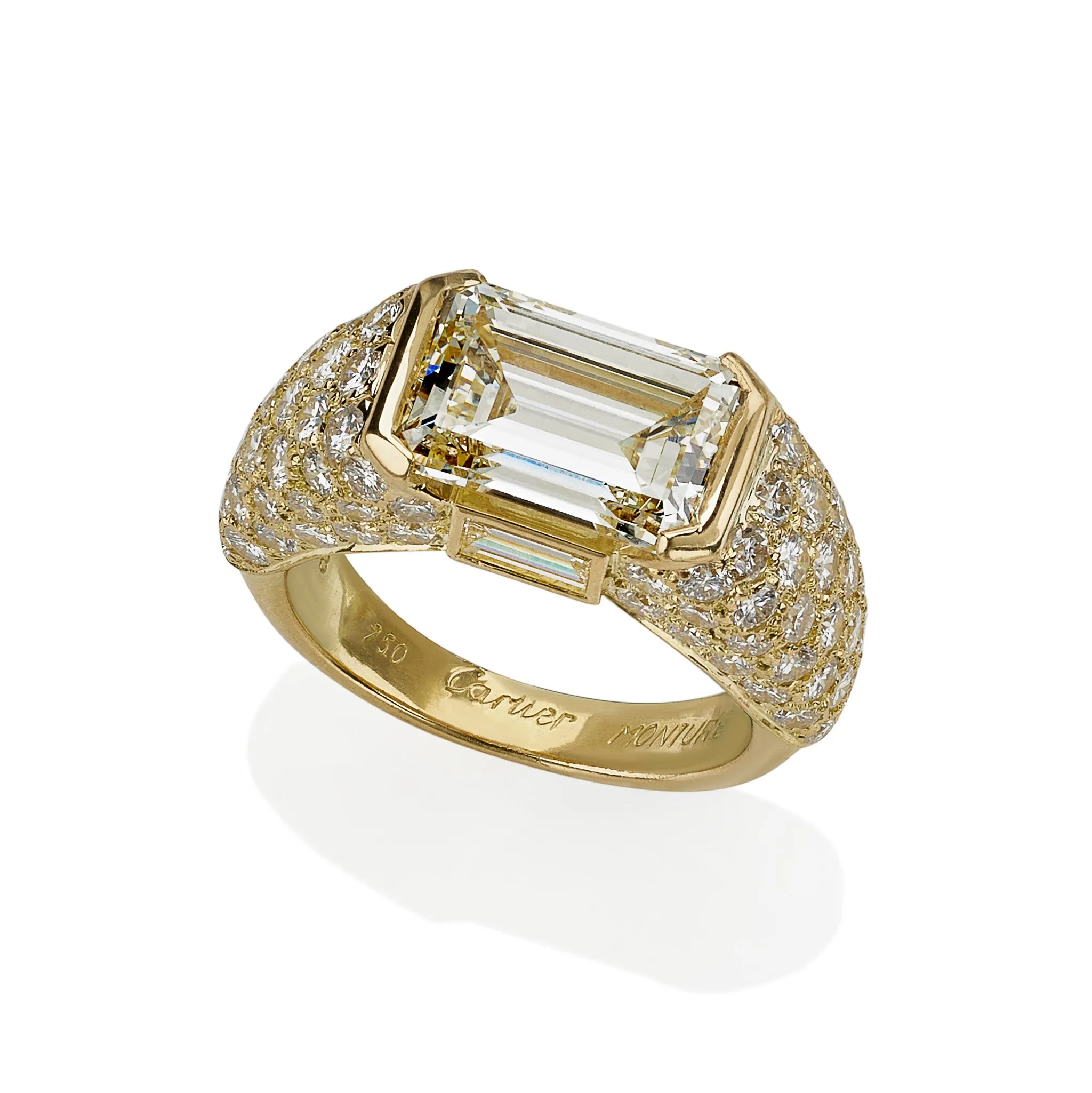 Cartier Monture Paris Emerald-cut Diamond Ring