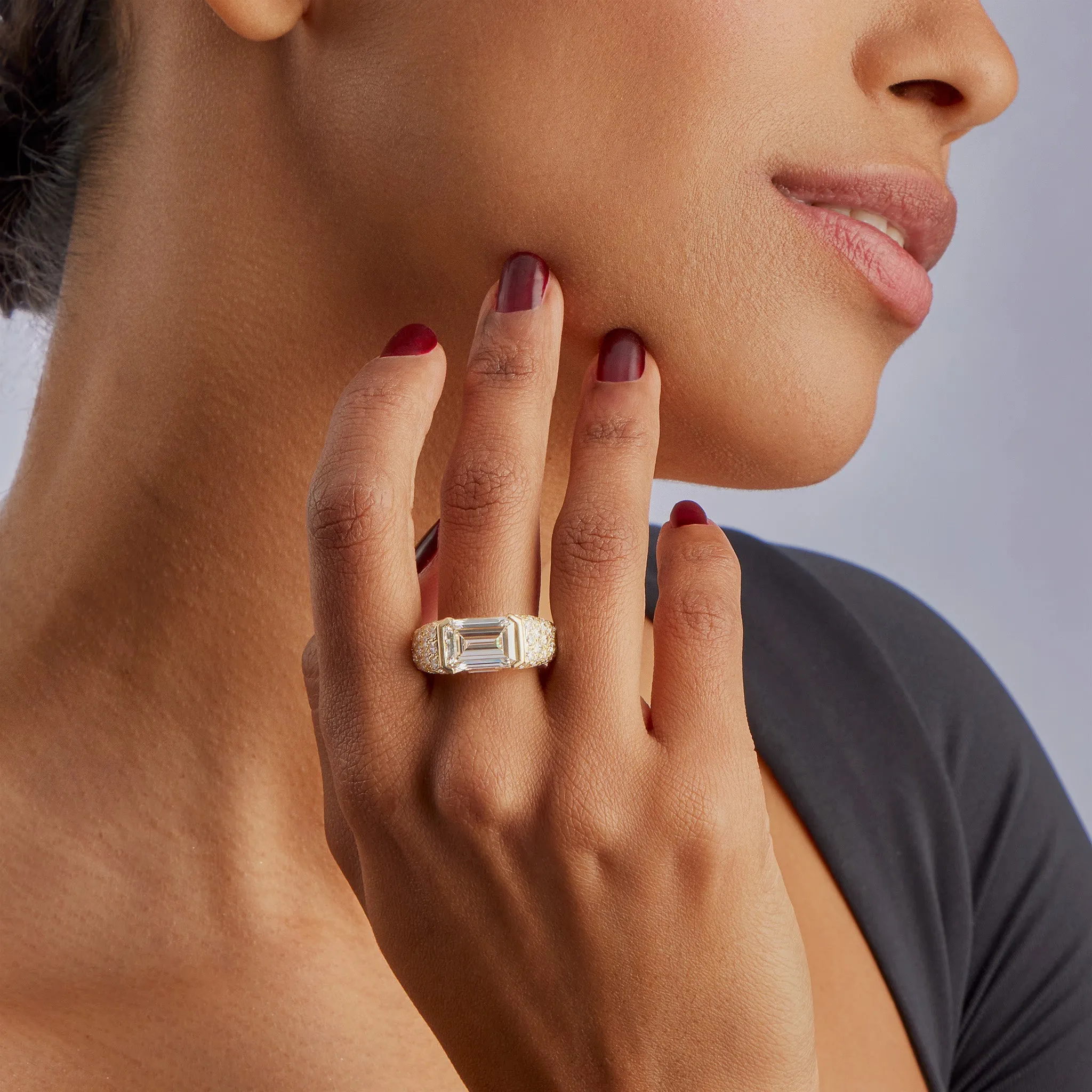 Cartier Monture Paris Emerald-cut Diamond Ring