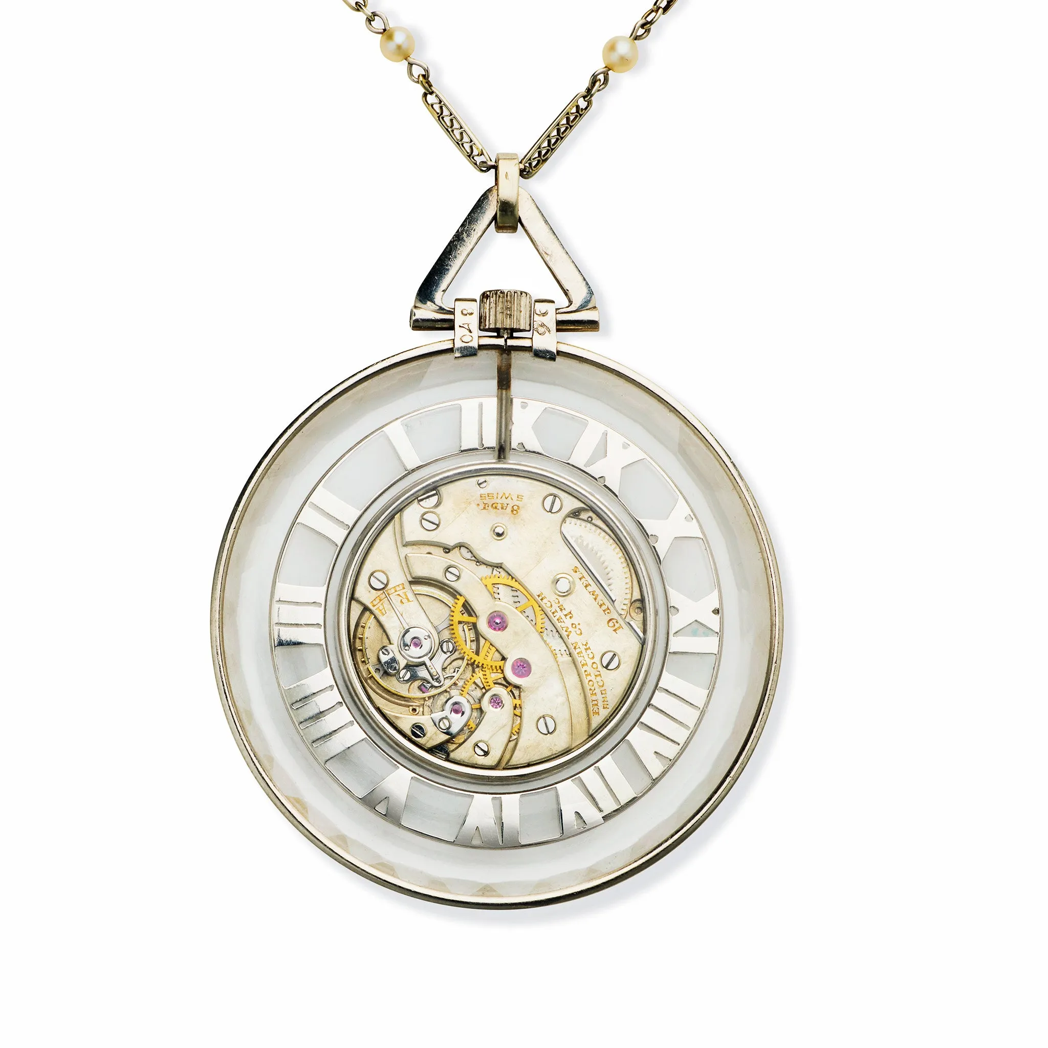 Cartier Paris Art Deco Rock Crystal Skeleton Watch