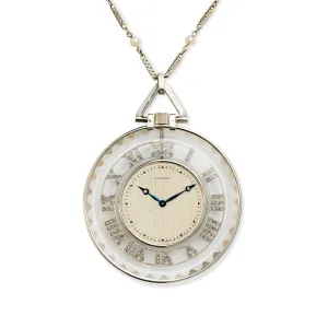 Cartier Paris Art Deco Rock Crystal Skeleton Watch