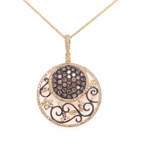 Chocolate Diamond Cluster Pendant