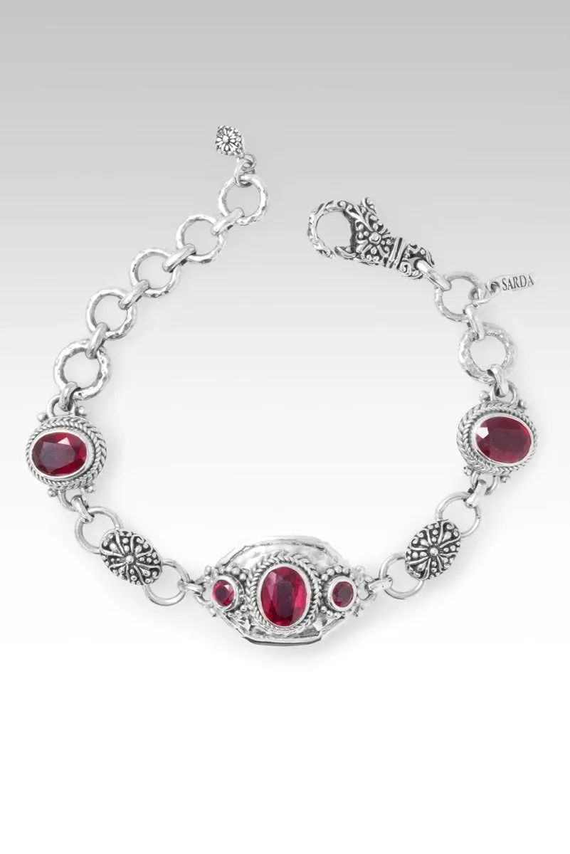 Choose Peace Bracelet? in Mozambique Red Ruby