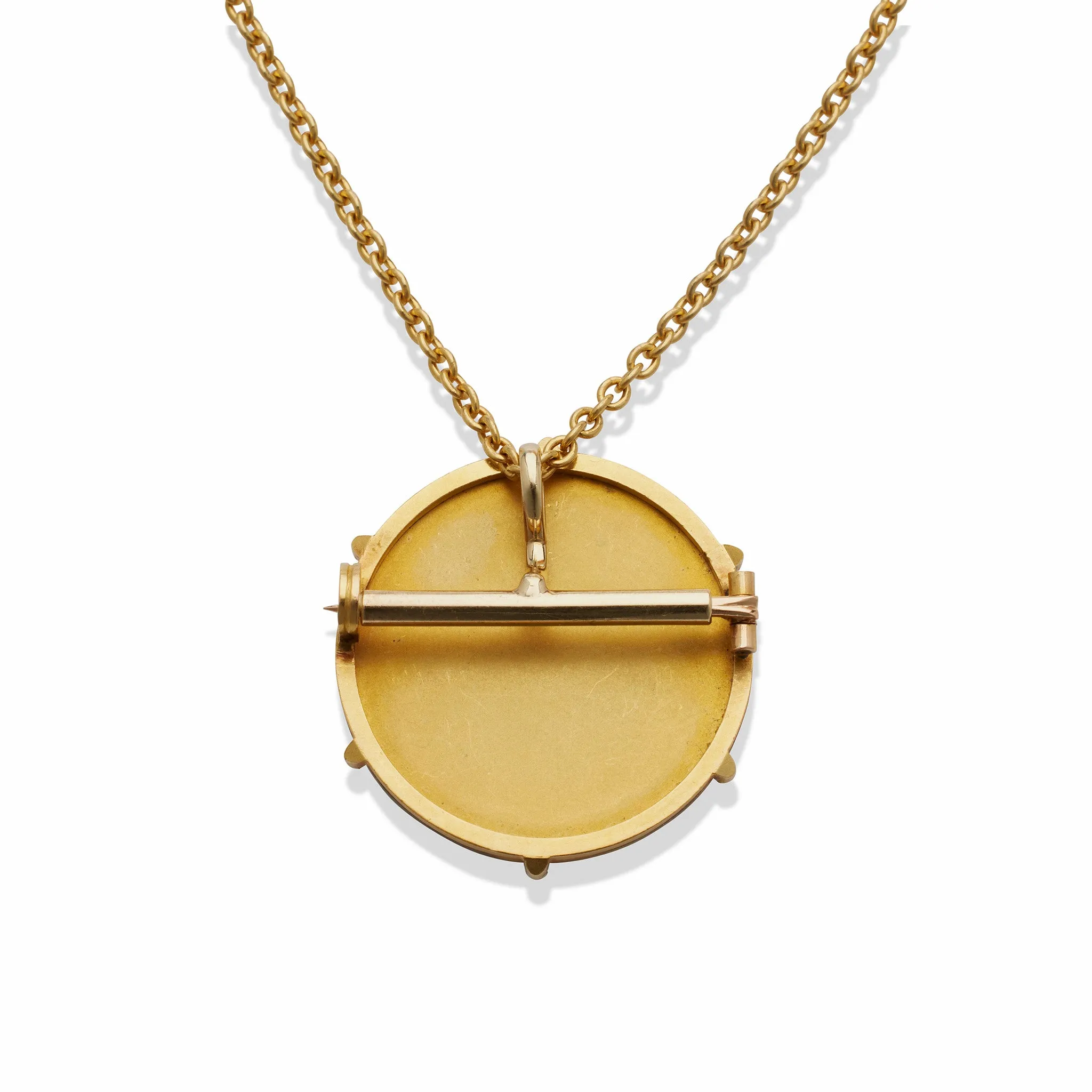 Comte d'Epinay de Briort Art Nouveau Medal-Jewel "Habill" Pendant Brooch