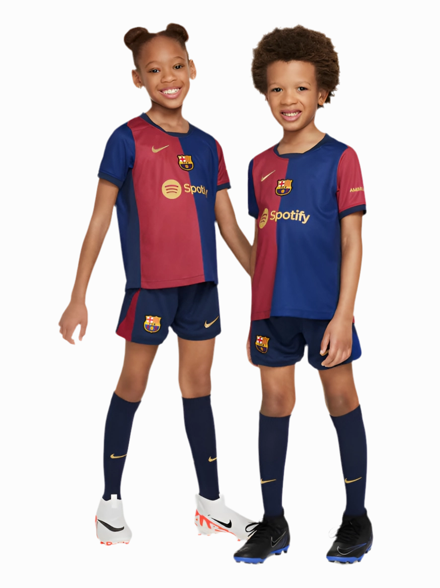 Conjunto Barcelona I 24/25 - Vers?o - Infantil football fan shoelaces