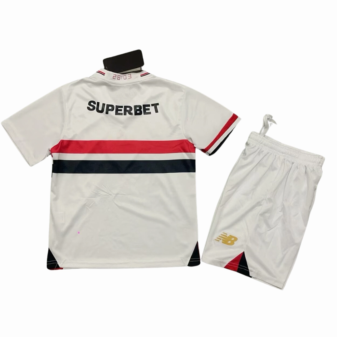 Conjunto So Paulo I 25/26 - Verso - Infantil soccer fan hoodies