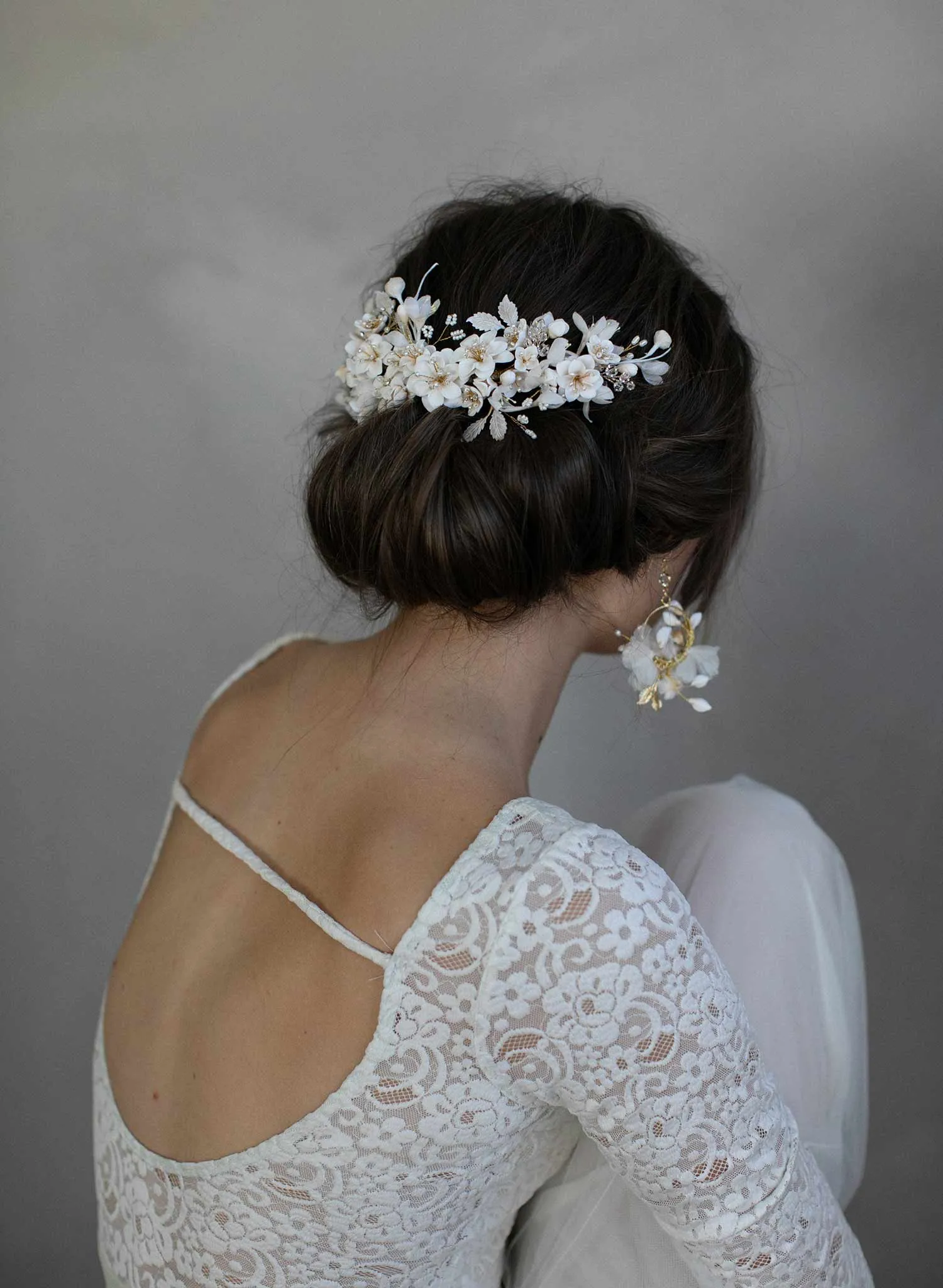 Creamy decadence floral headpiece - Style #939