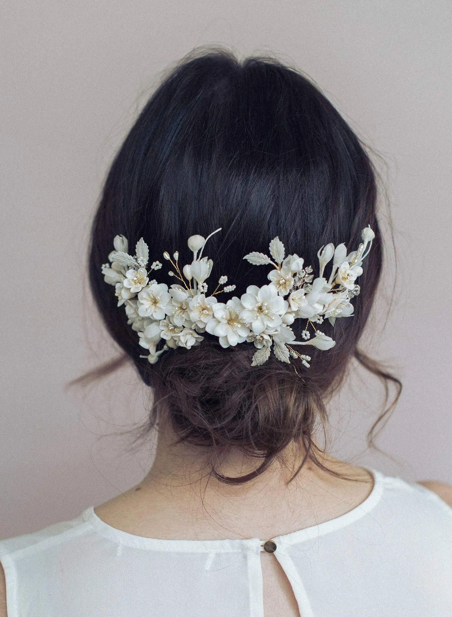 Creamy decadence floral headpiece - Style #939