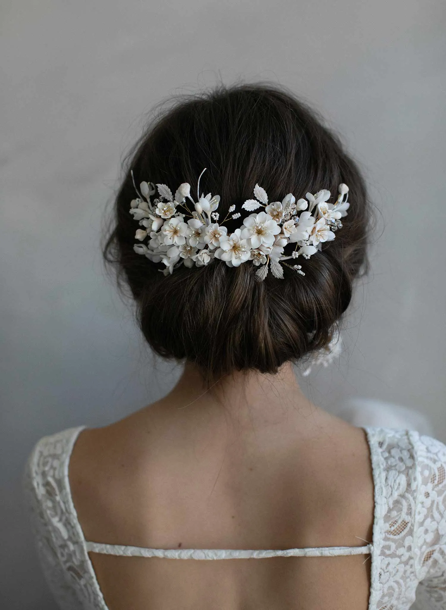 Creamy decadence floral headpiece - Style #939