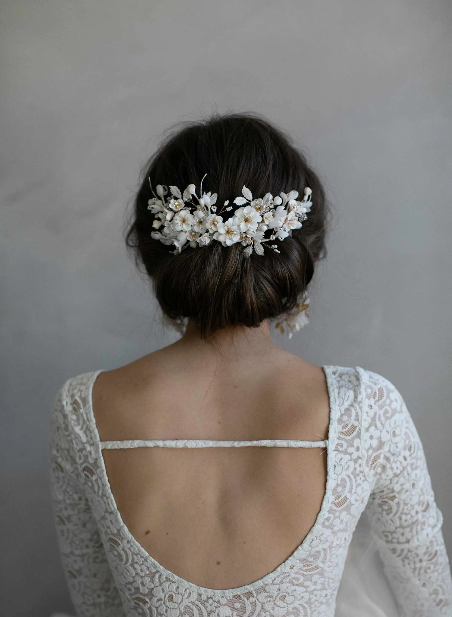 Creamy decadence floral headpiece - Style #939