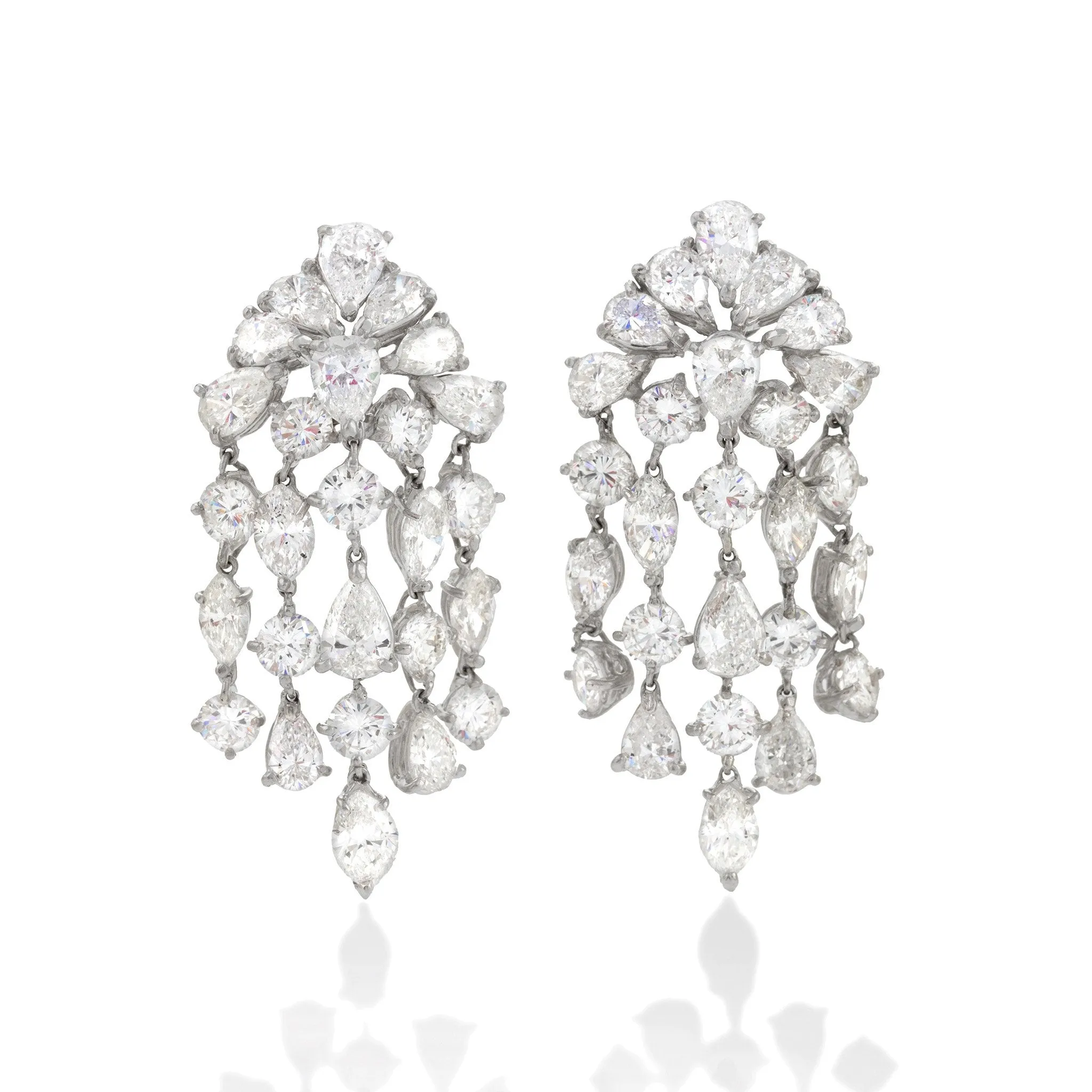 David Webb Diamond "Waterfall" Earrings