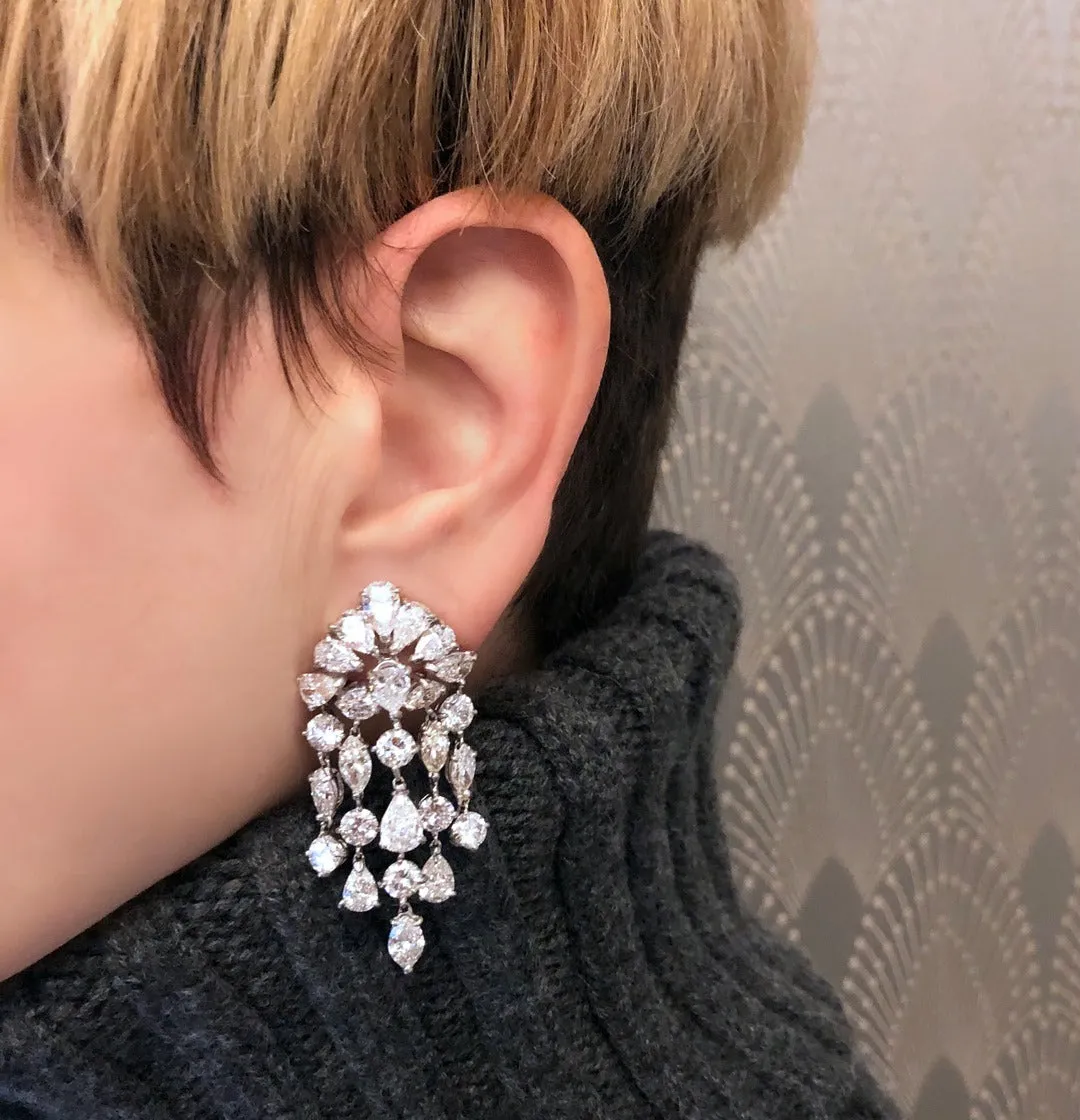 David Webb Diamond "Waterfall" Earrings