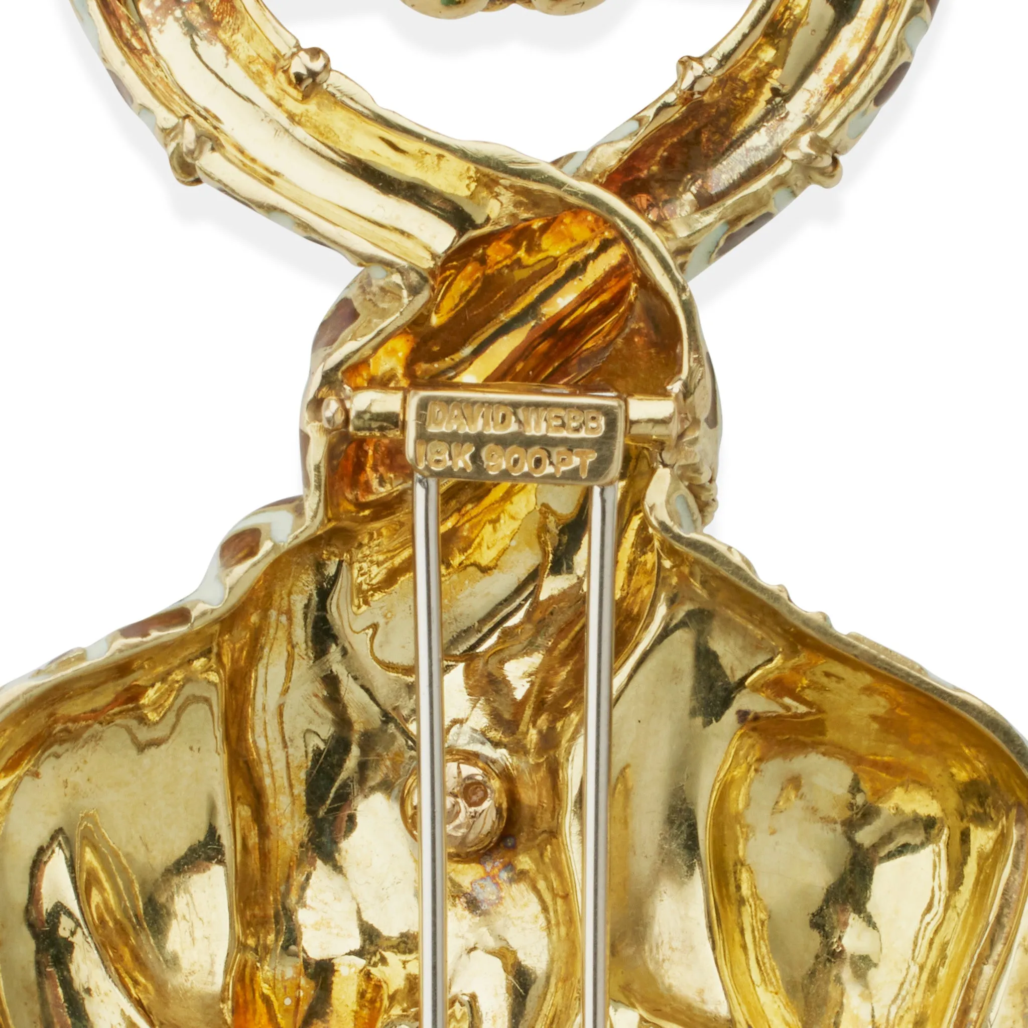 David Webb Enamel Giraffe Brooch
