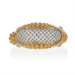 David Webb New York Unique Crosshatch Diamond Bracelet