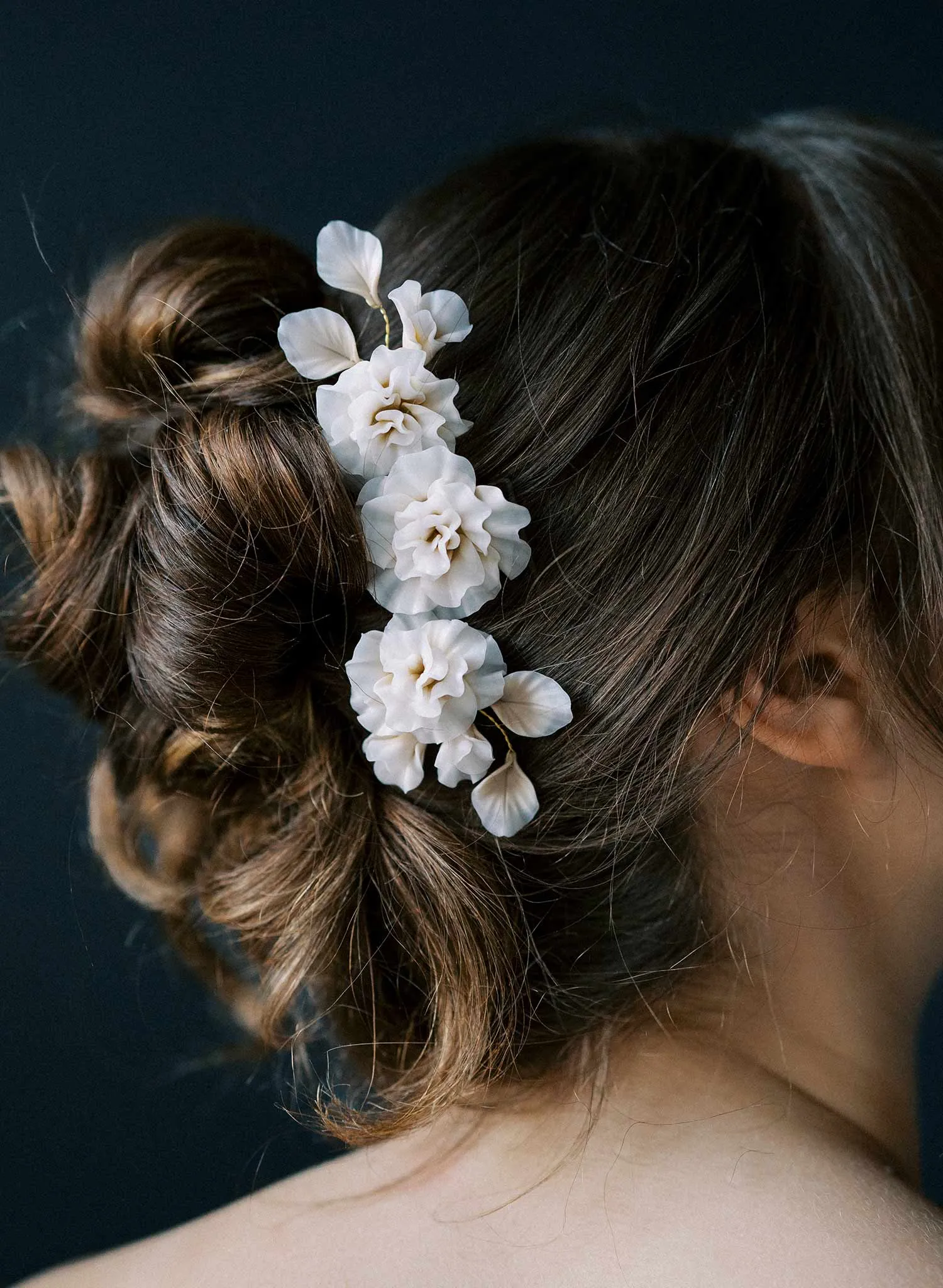 Decadent peony flower pin set of 3 - Style #2555
