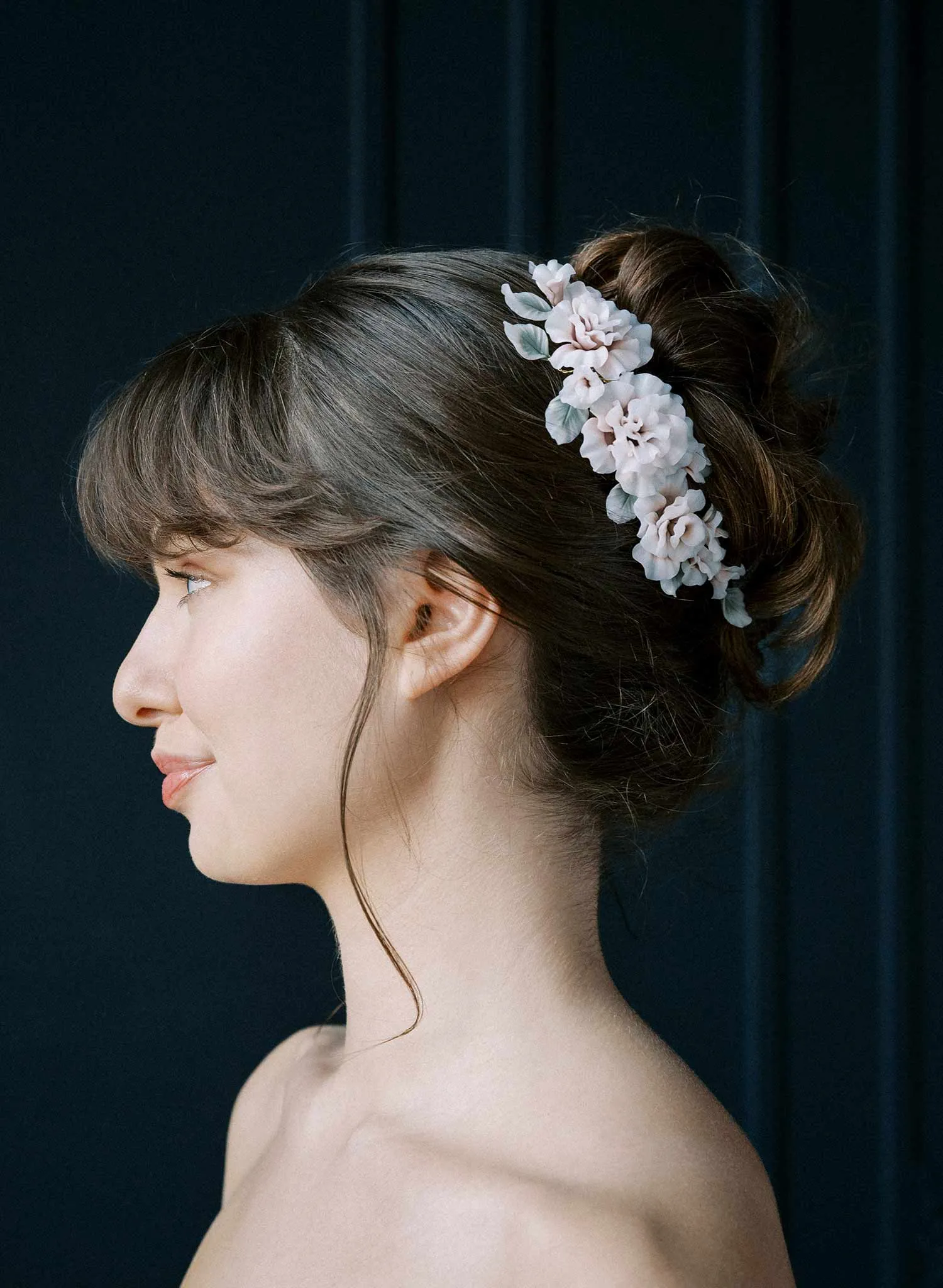 Decadent triple peony hair comb - Style #2558