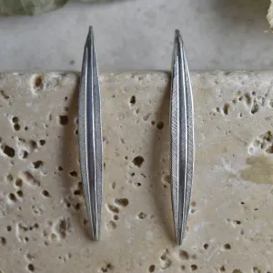 Delicate Patterned Long Drop Earrings