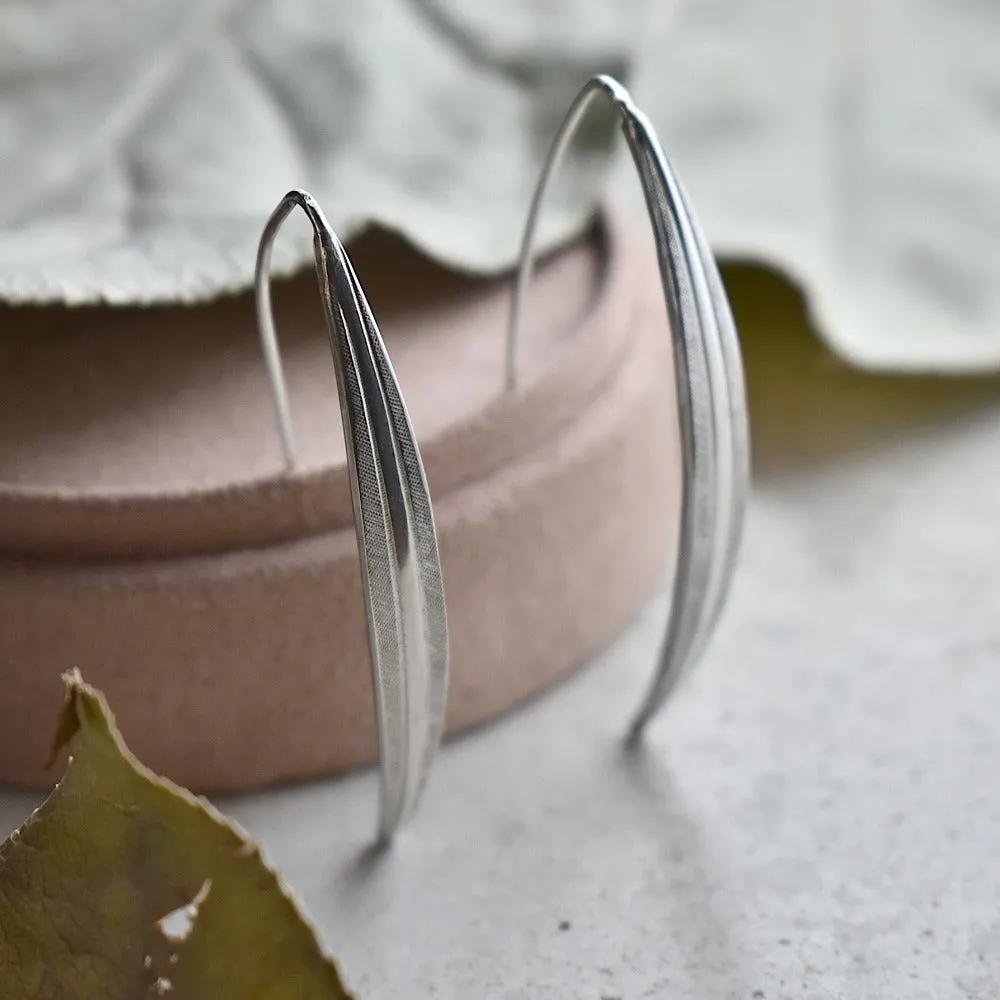 Delicate Patterned Long Drop Earrings