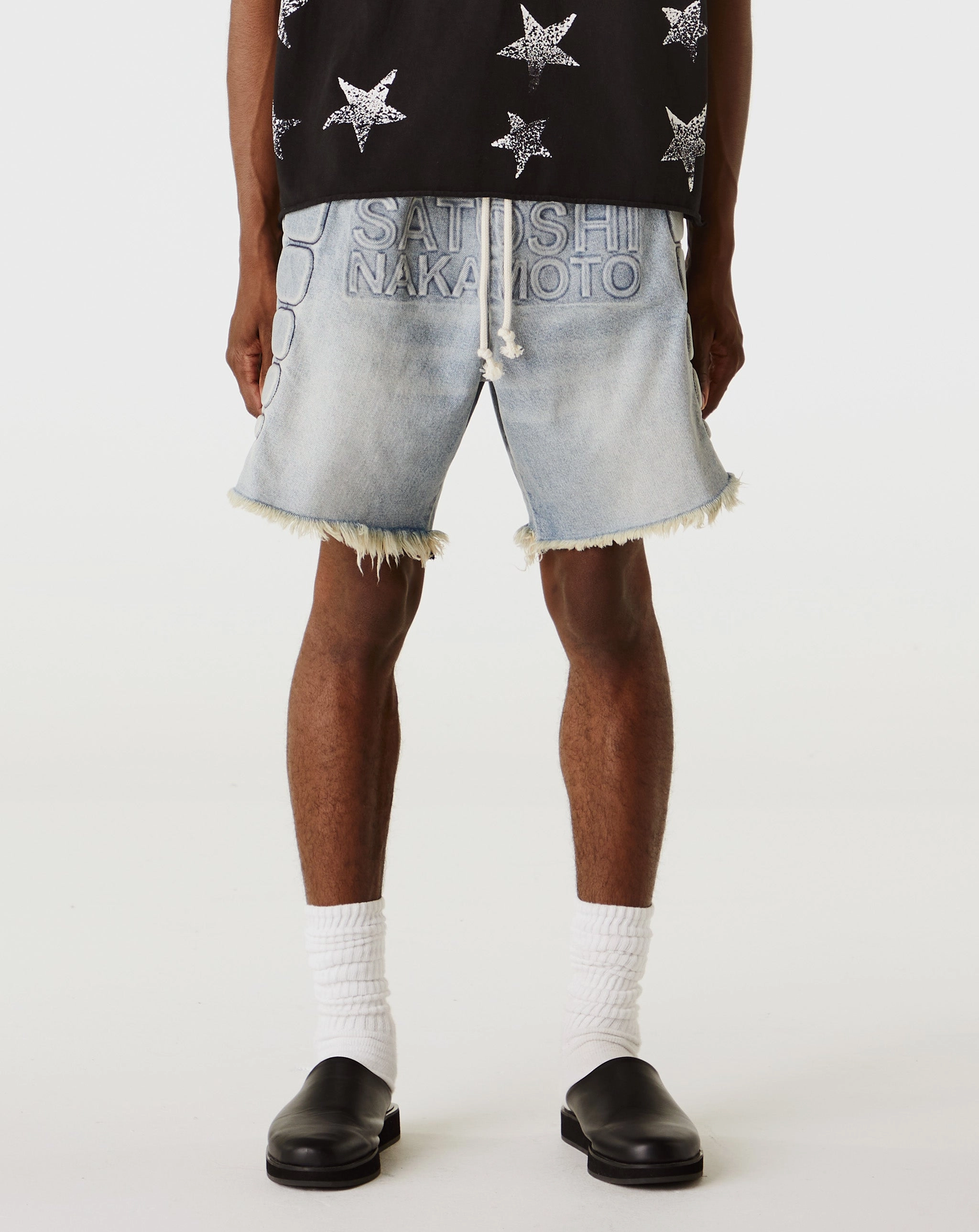 Denim Moto Shorts