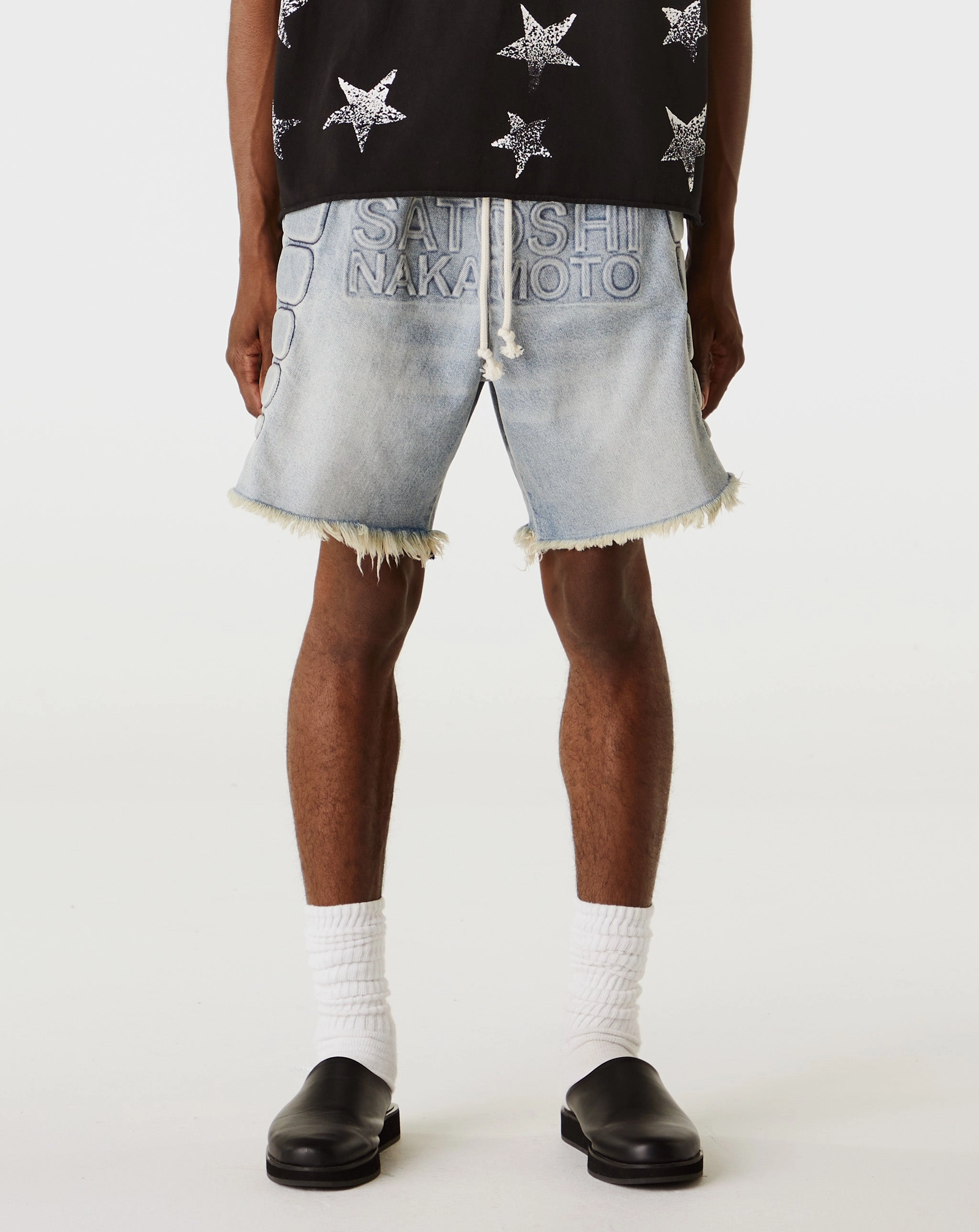 Denim Moto Shorts