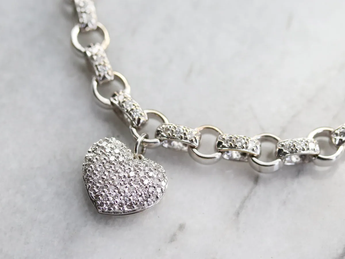 Designer Kronen Diamond Locket Charm Bracelet