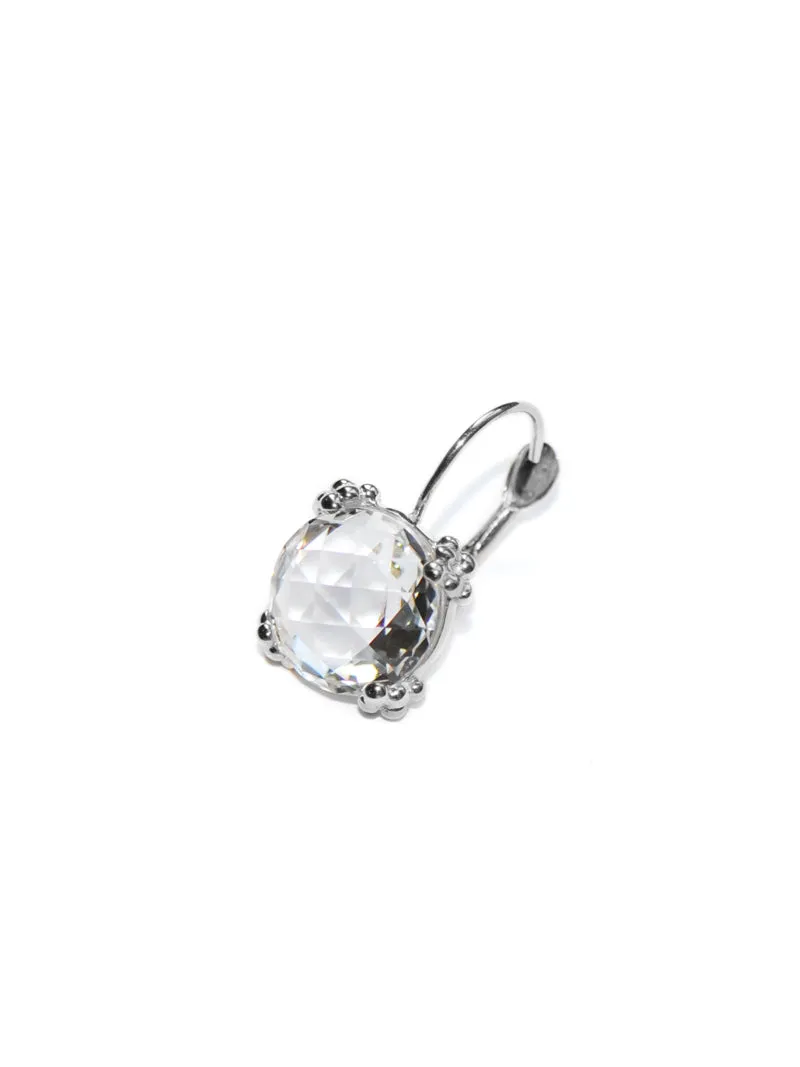 Dewdrop Cluster Earrings - Clear Topaz & Silver