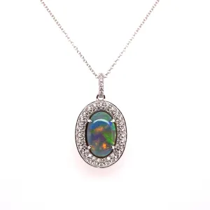 Diamond and Opal Necklace