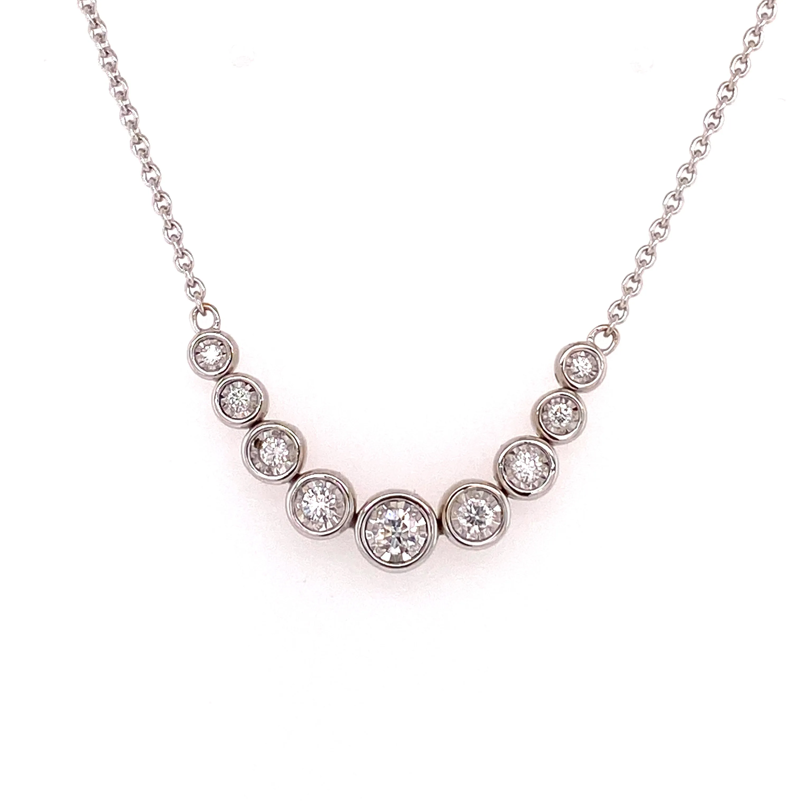 diamond bezel necklace