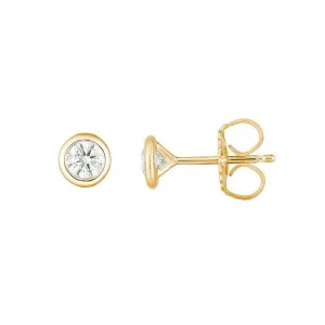 Diamond Bezel Set Stud Earrings