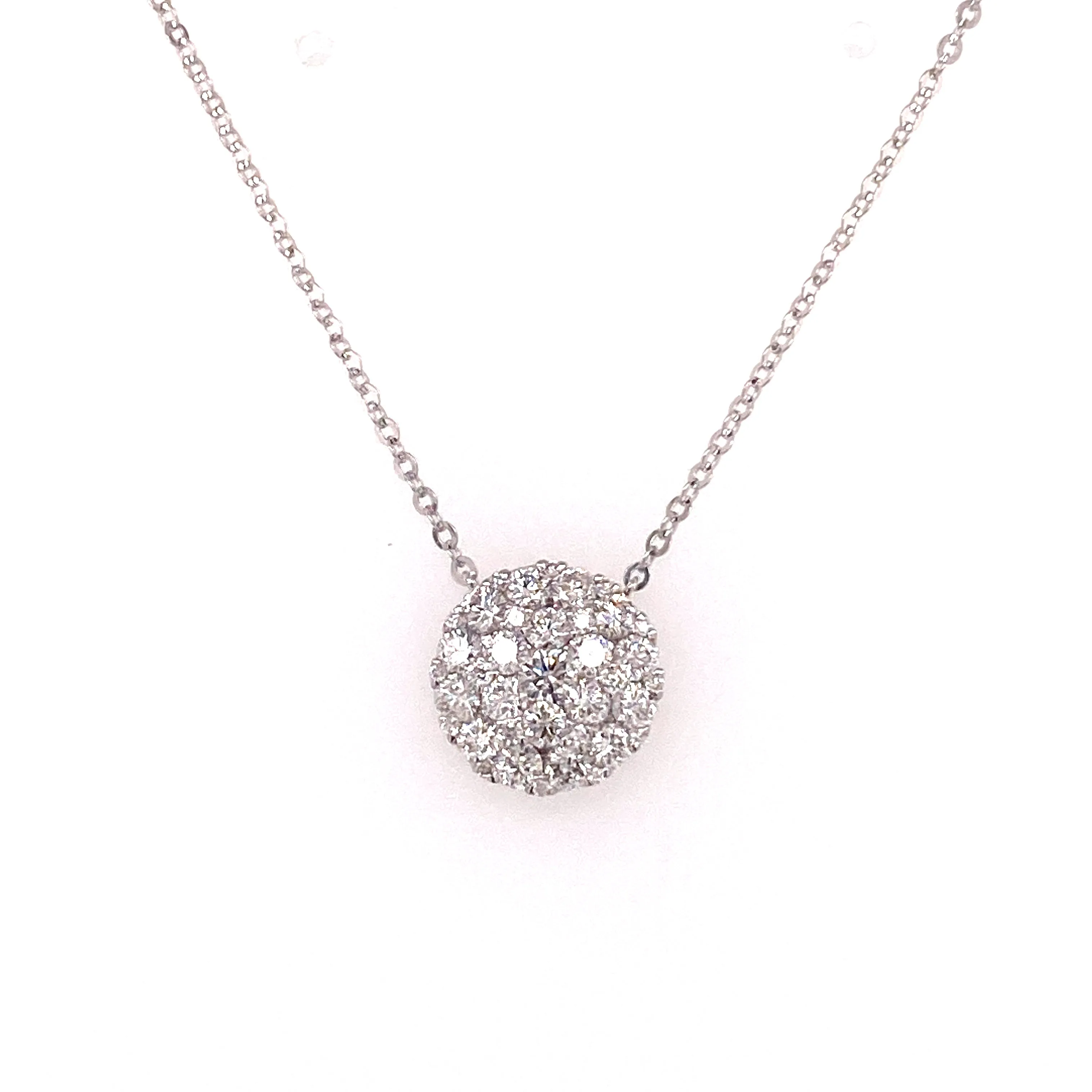 diamond cluster necklace