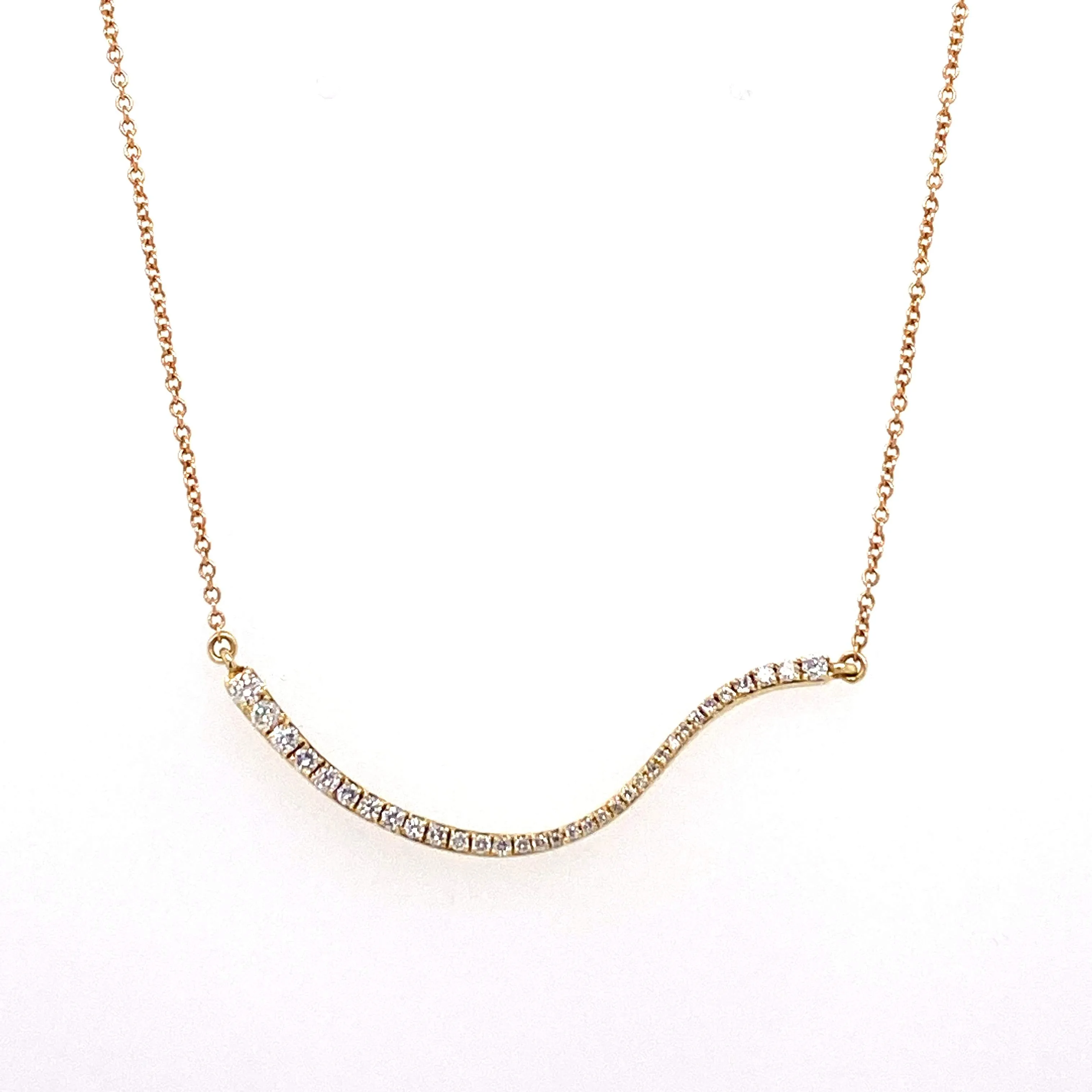 Diamond Curved Necklace