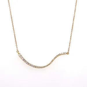 Diamond Curved Necklace