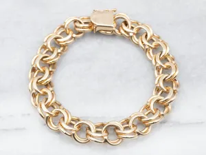 Double Link Chain Charm Bracelet