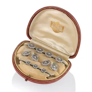 Dreicer & Co. Art Deco Carved Rock Crystal and Diamond Dress Set