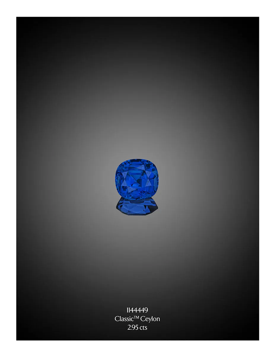 Edwardian AGL "Classic Ceylon" No-Heat Sapphire and Diamond Ring