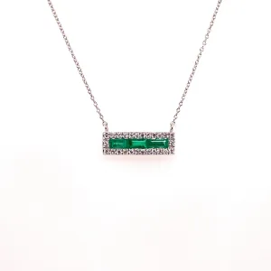 Emerald Bar Pendant