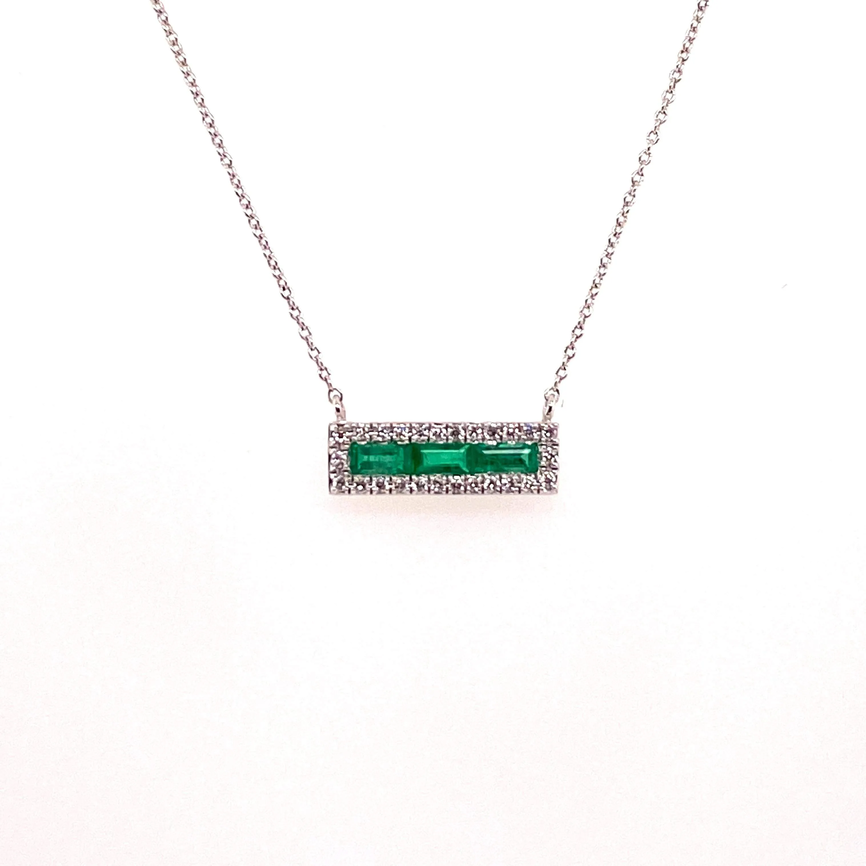 Emerald Bar Pendant