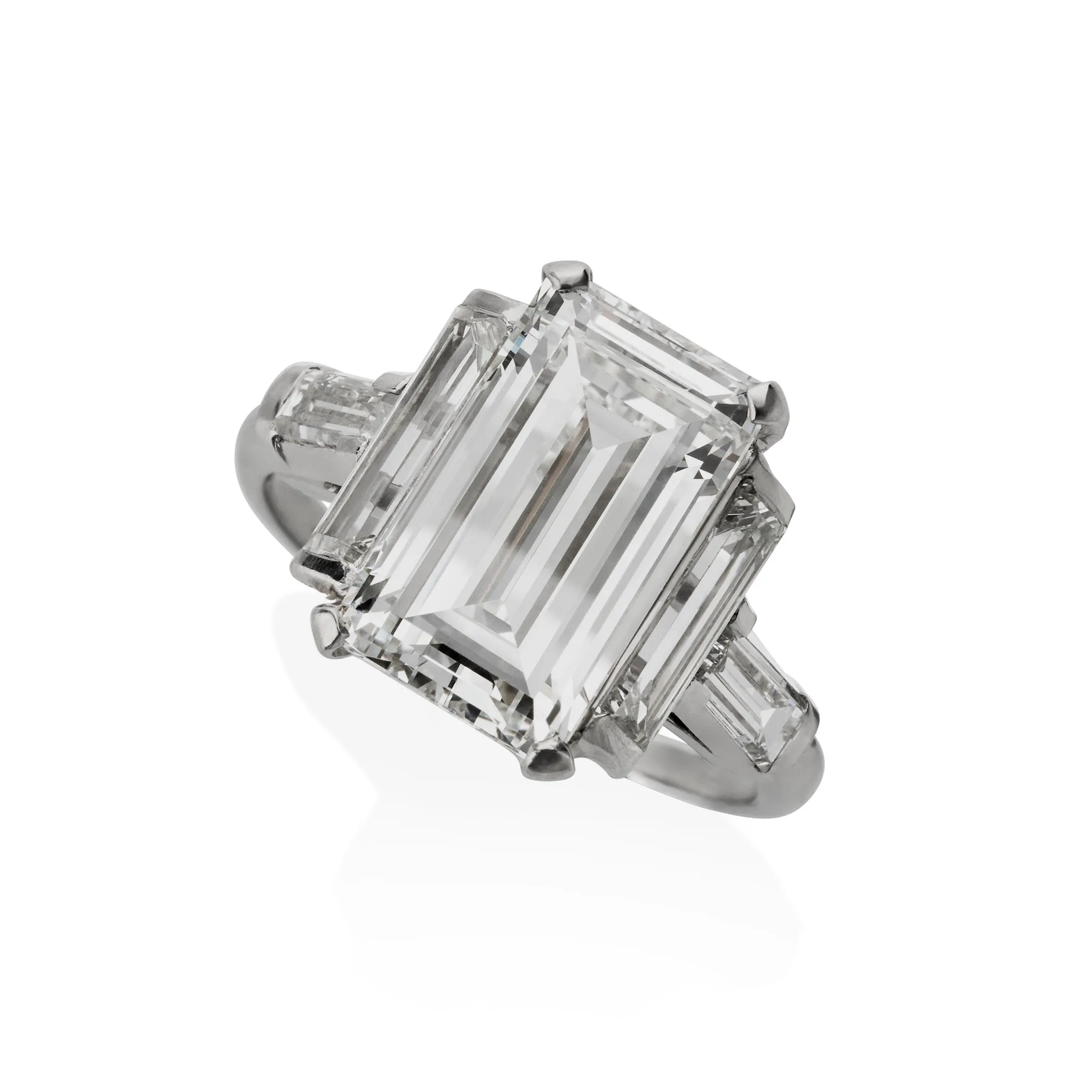 Emerald-cut Diamond Solitaire Ring