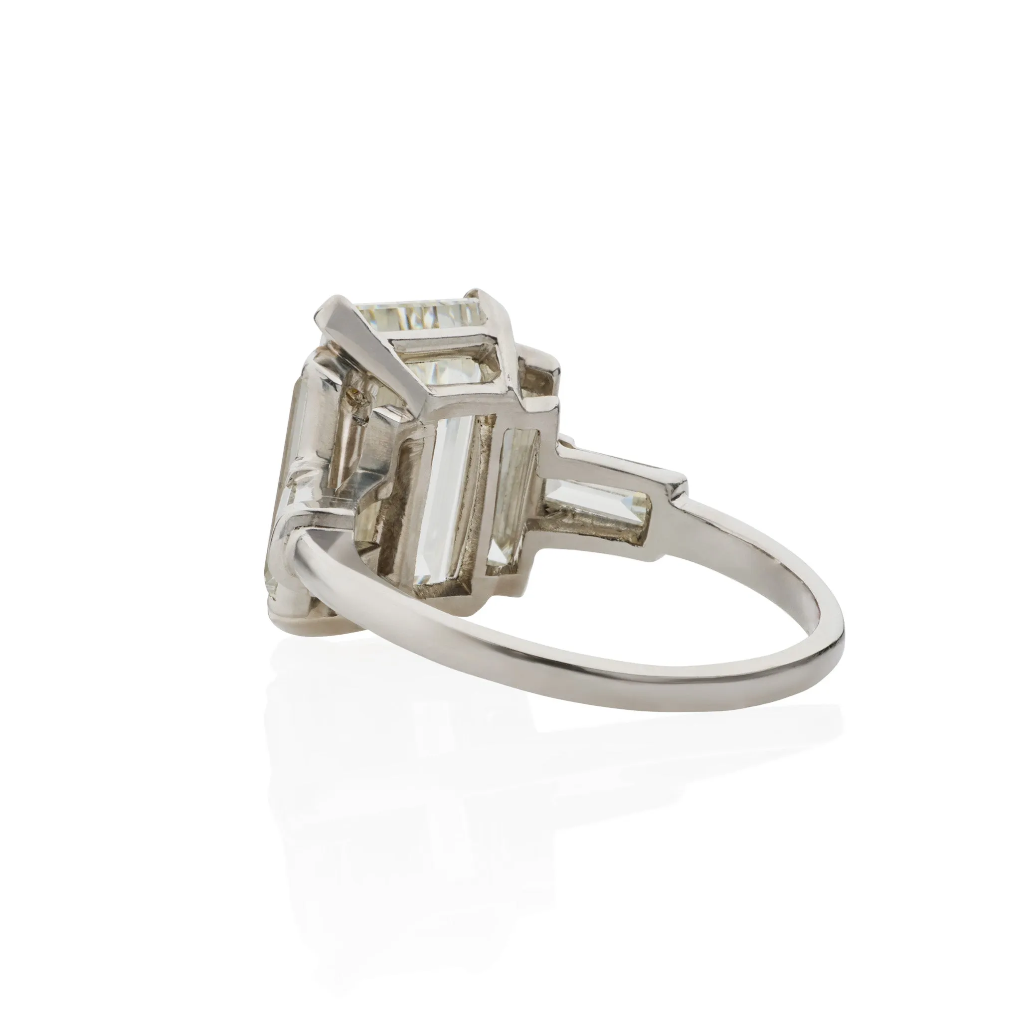 Emerald-cut Diamond Solitaire Ring