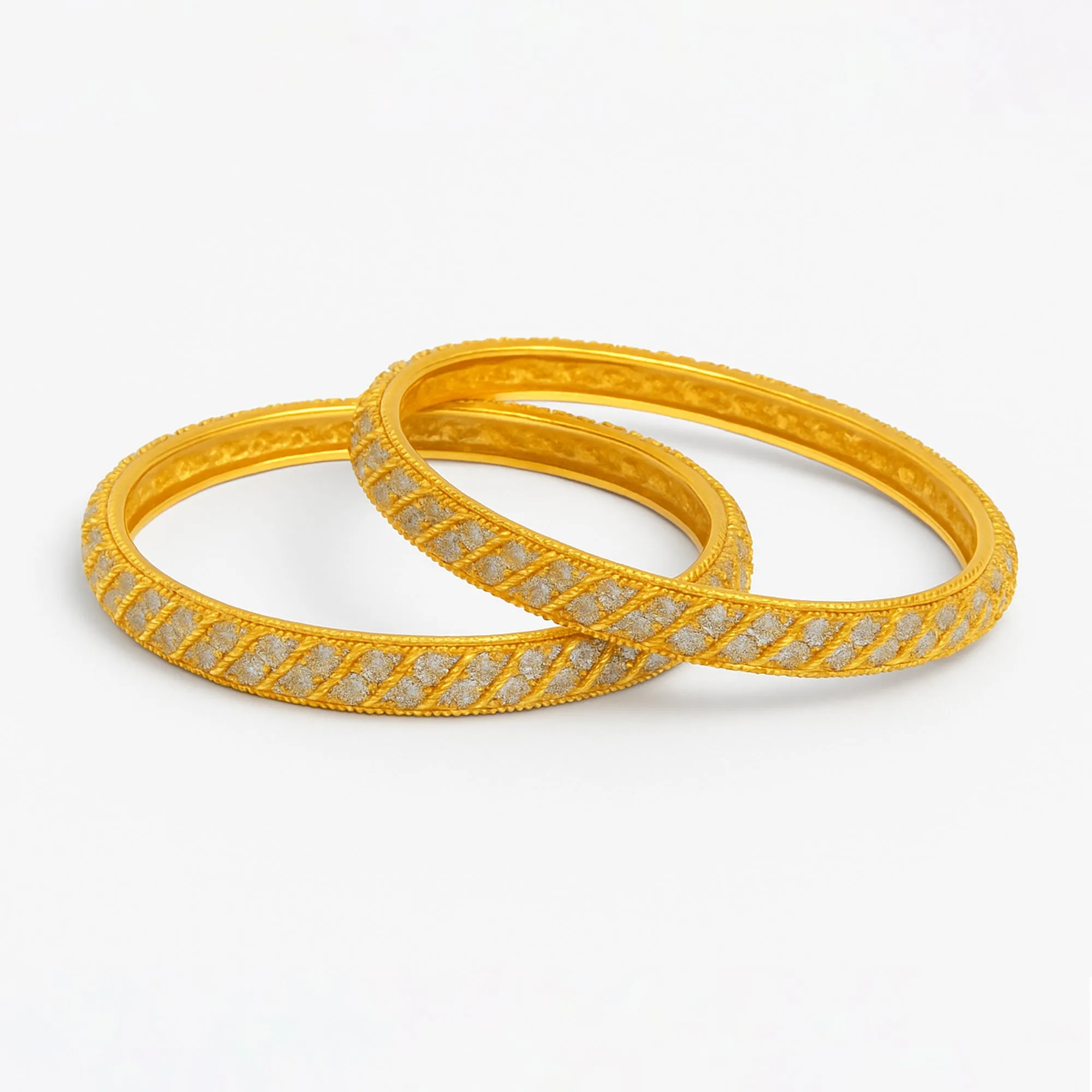Estele Gold Plated CZ Stone Bangles for Women ?C Size 2.6 ?C Sparkling Design for Weddings, Party Wear & Everyday Glam ?C OSBR-VK11731-26 BANGLE