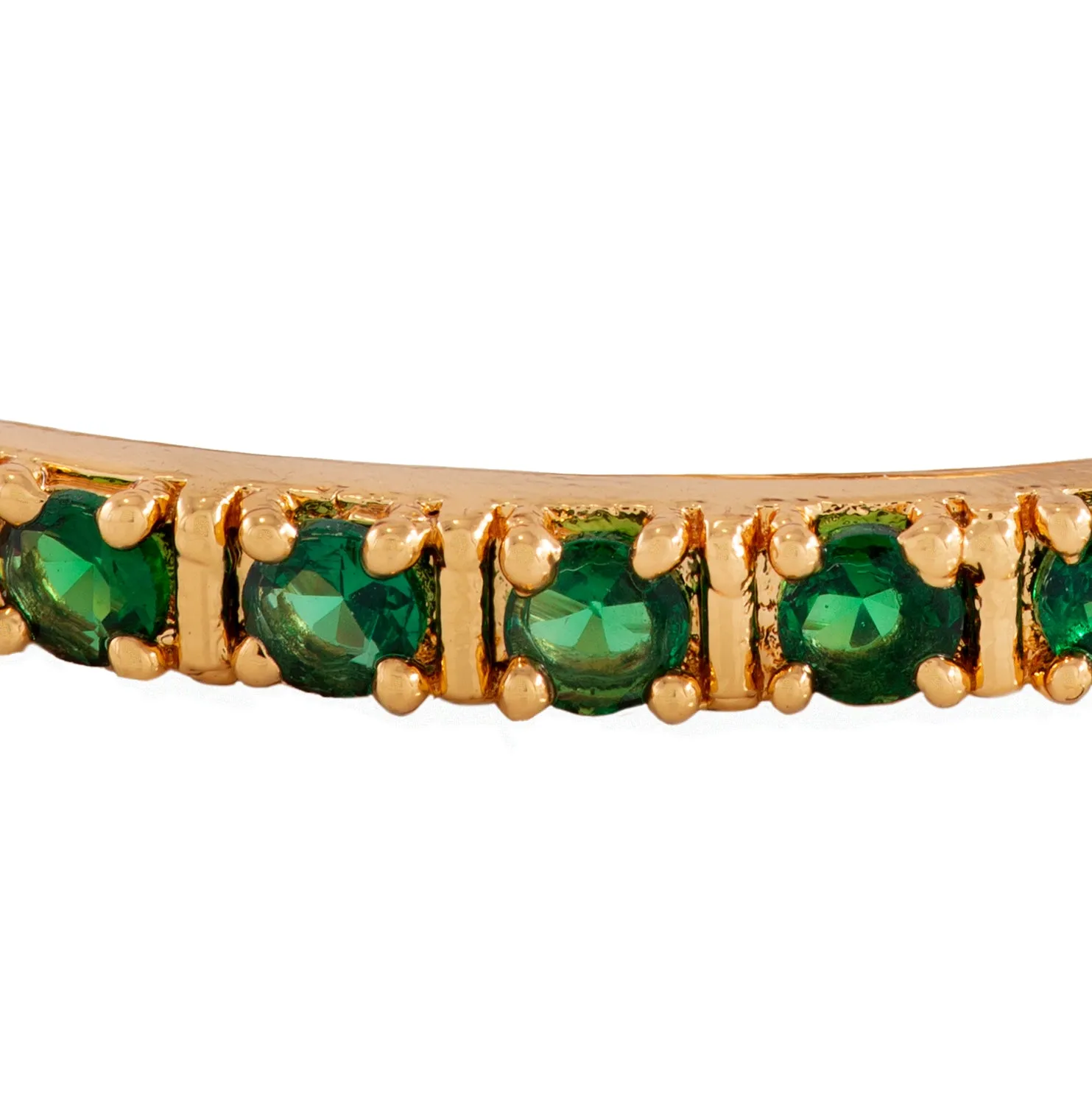 Estele Gold Plated Green Candy Crystal Bracelet for Women( Adjustable)