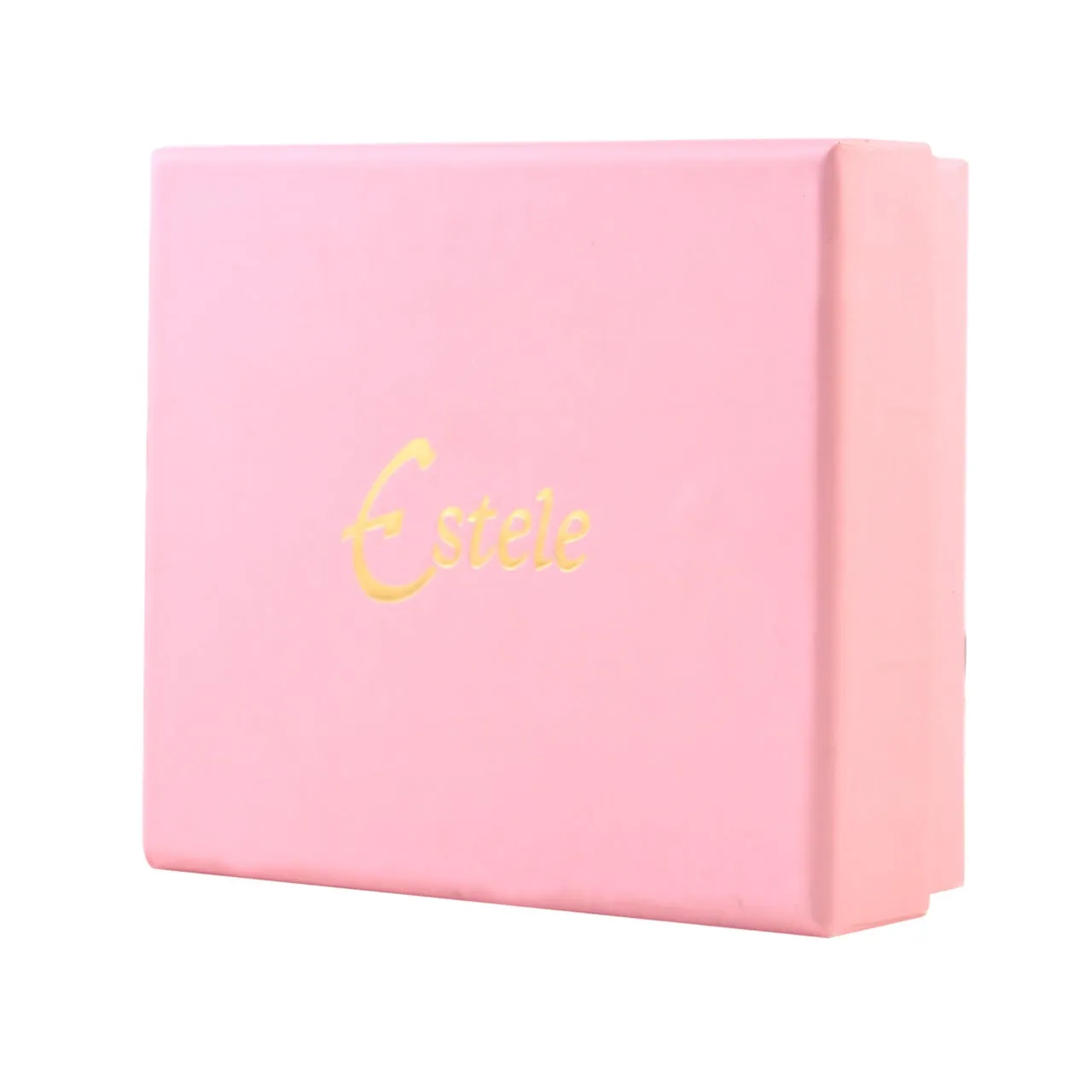 Estele Rose Gold Plated Kada Bracelet with Enamel & White Austrian Crystal for Girls & Women
